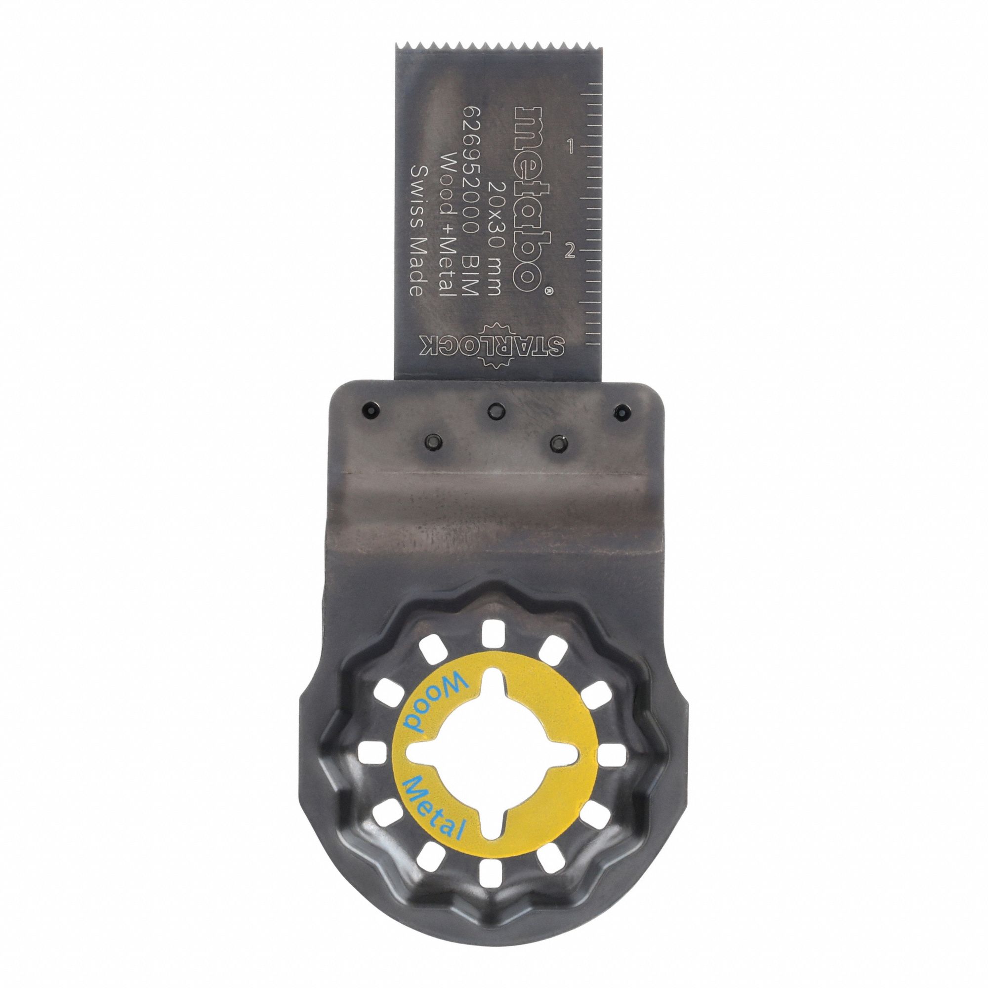 Oscillating Tool Blade: 13/16 in Blade Wd, 1 3/16 in Overall Lg, Plunge Cutting, Bi-Metal