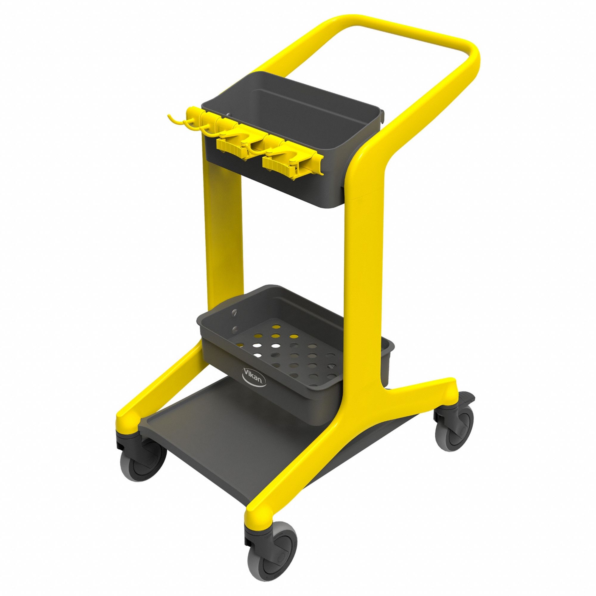 HYGO MOBILE CLEANING STATION, 41 IN H, 31 IN D, 21 IN W, YELLOW