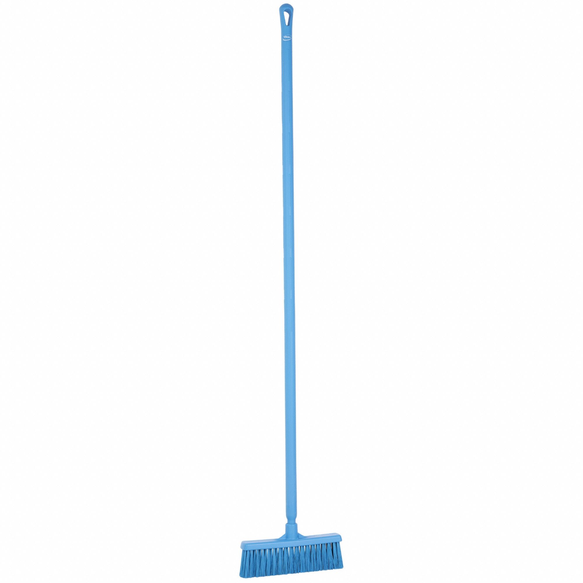 Push Broom: 12 in Sweep Face, Medium, Synthetic, Blue Bristle, 3 1/8 in Bristle Lg