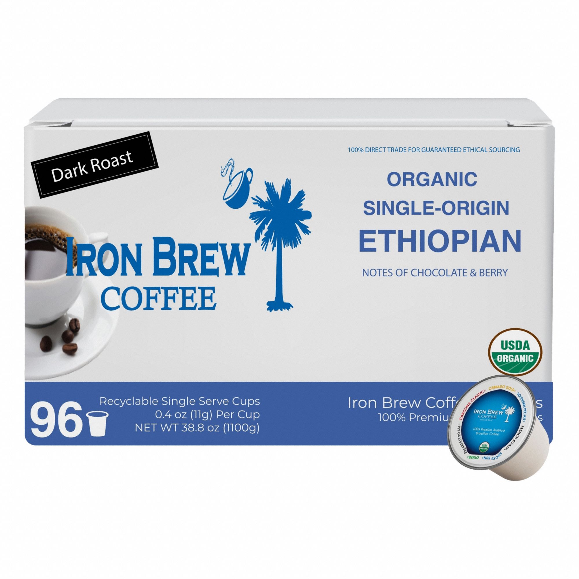 Coffee: Dark Roast, Single Serve Cup Beverage Pack, Dark, Caffeinated, Ground