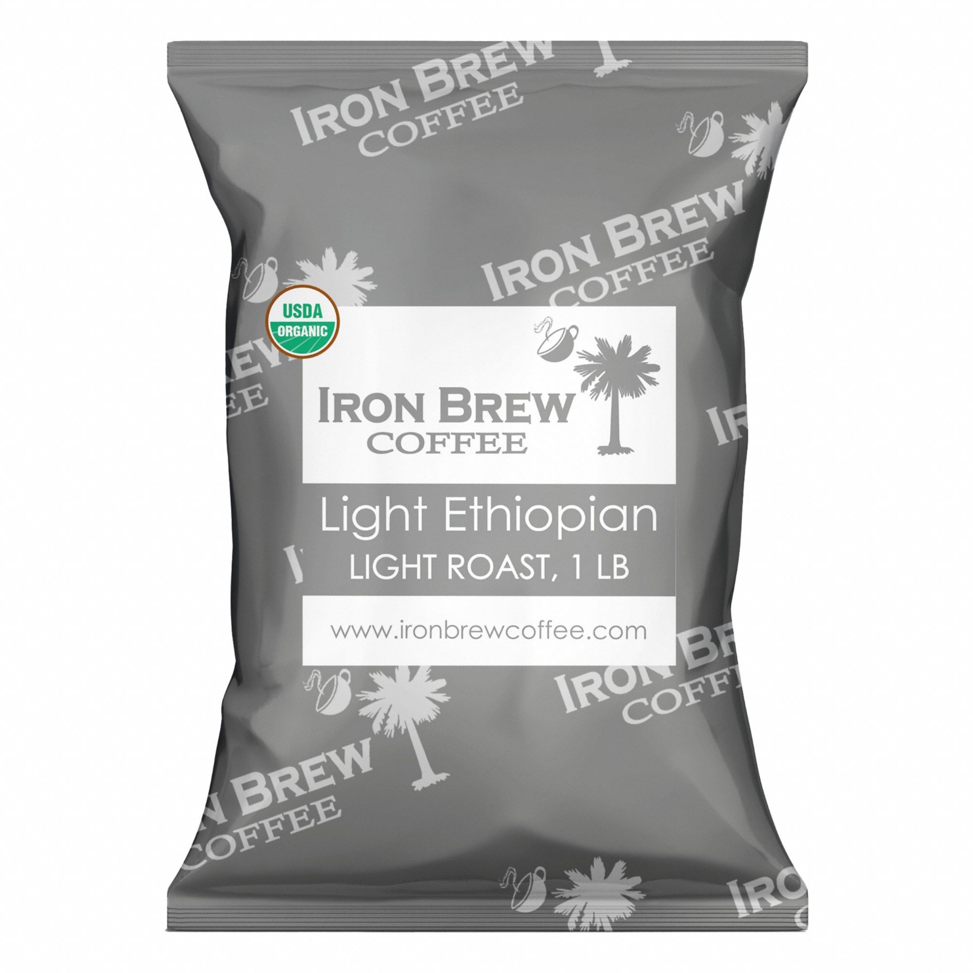 Coffee: Light Ethiopia, Bag Beverage Pack, Light, Caffeinated, Ground, 1 lb Pack Wt