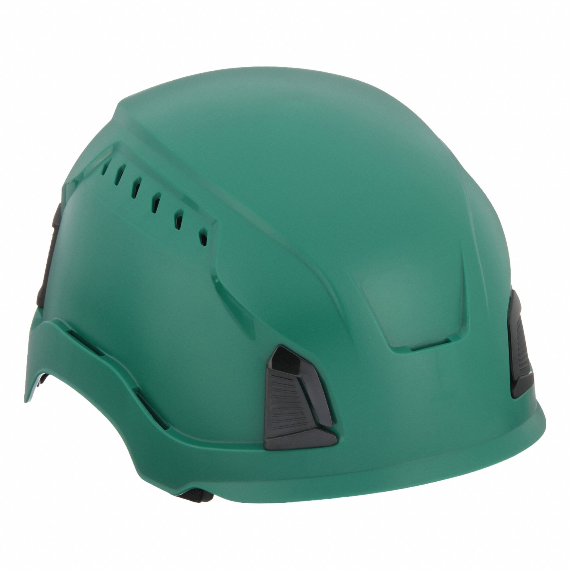 Hard Hat: Dark Green, No Graphics, Ratchet (4-Point), Ratchet, ABS, PIP, Solid, TRAVERSE