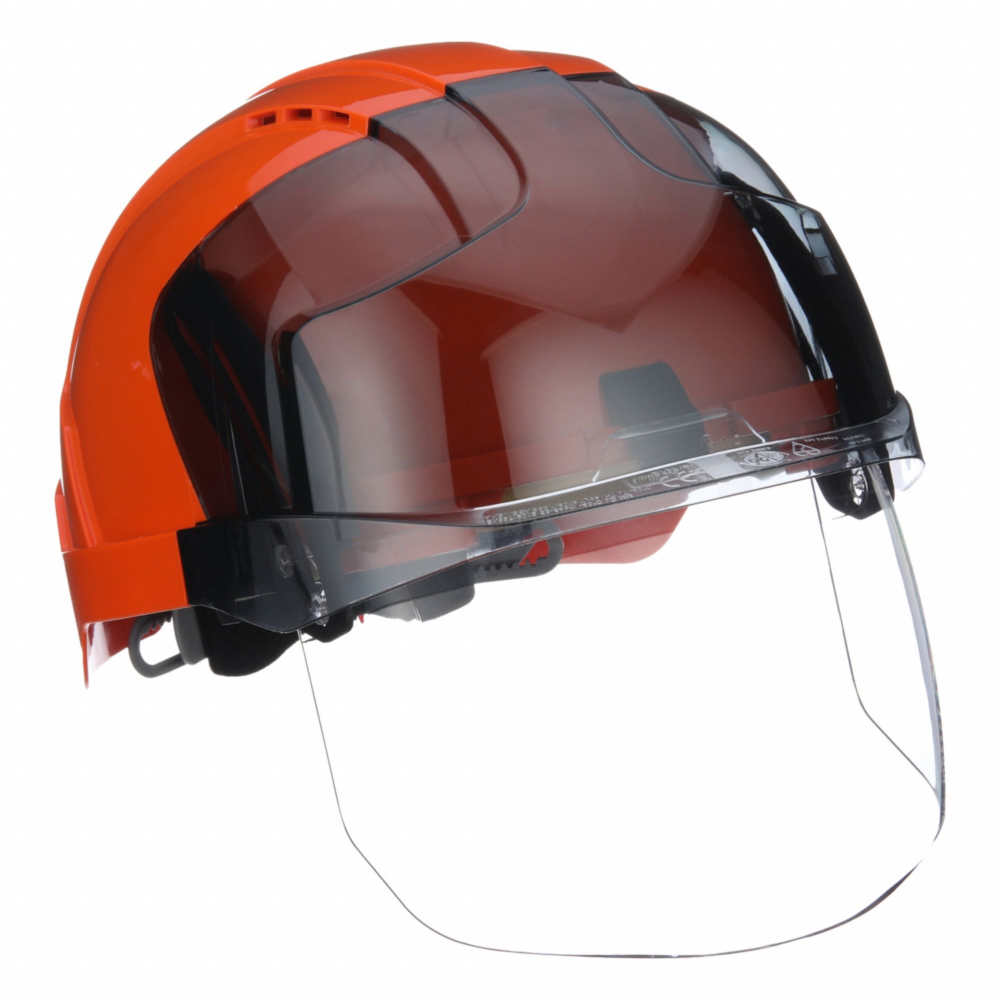 Hard Hat Kit: Type 1, Class C, Orange, Vented, 6 Point Ratchet, ABS