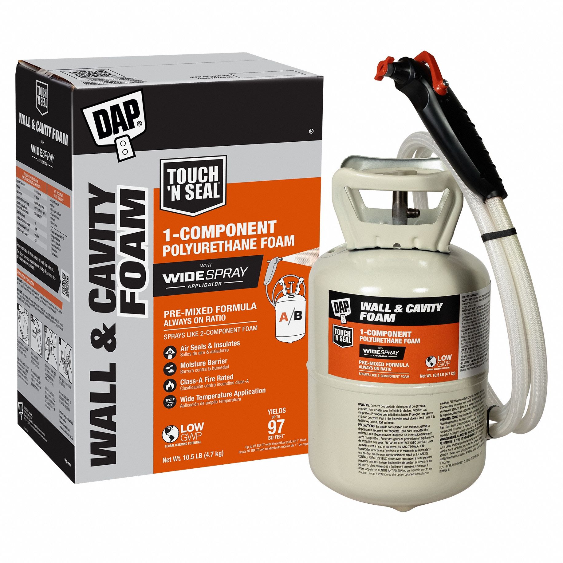 TOUCH 'N SEAL, Polyurethane Insulating Foam, Cream, Insulating Spray