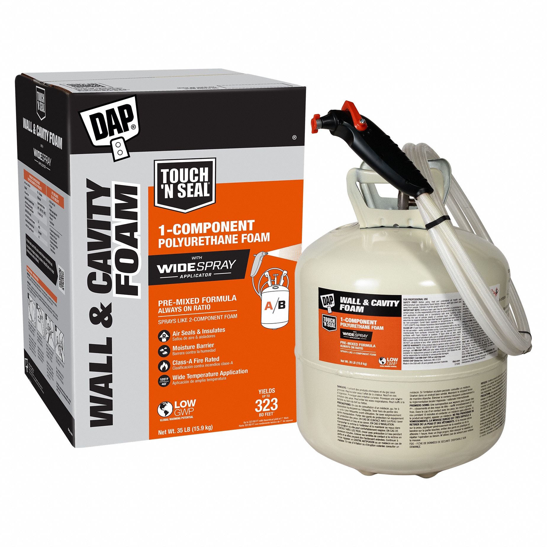 TOUCH 'N SEAL, Polyurethane Insulating Foam, Cream, Insulating Spray