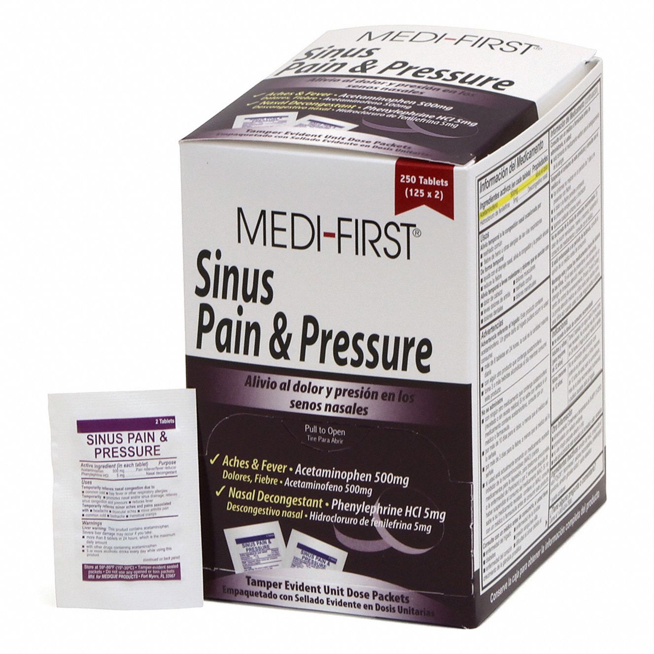 MEDIFIRST, Acetaminophen/Phenylephrine HCl, 125 Individual Doses