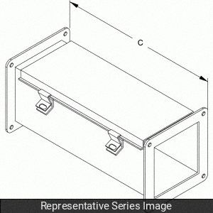Straight Section Wireway: 8 in Wd, 8 in Ht, 36 in Lg, Stainless Steel