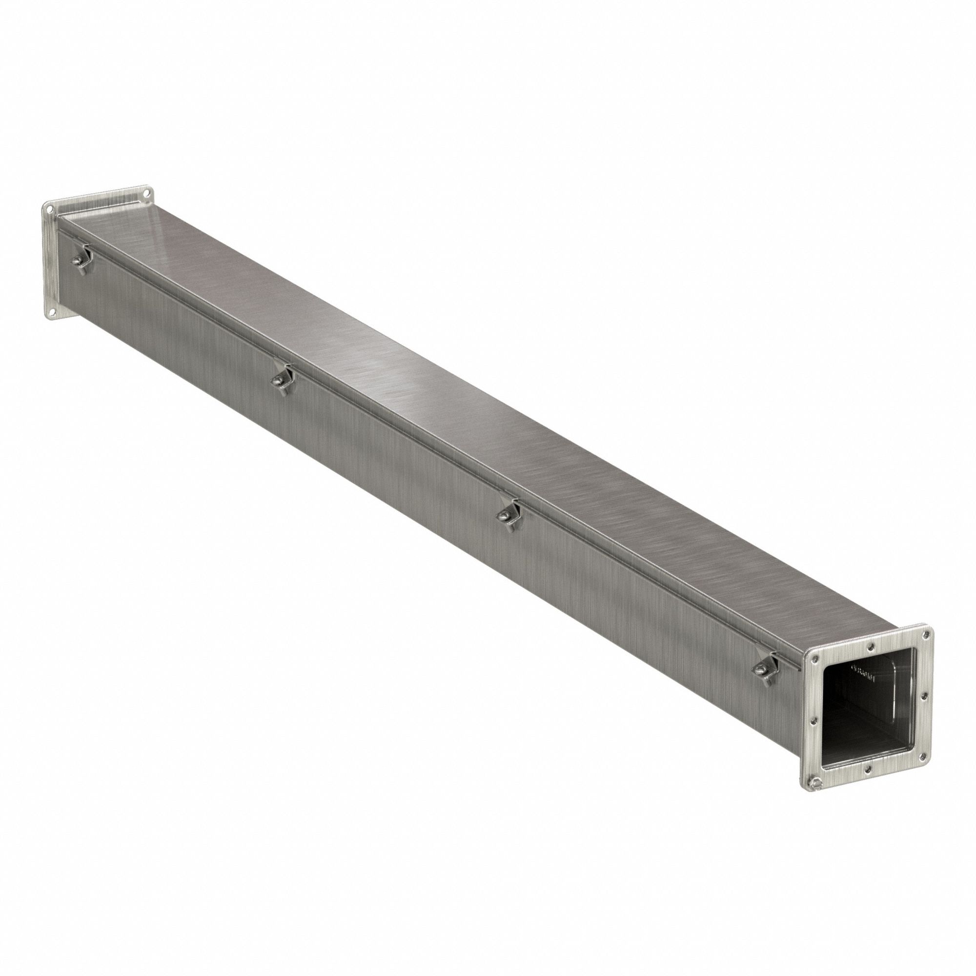Straight Section Wireway: 4 in Wd, 4 in Ht, 60 in Lg, Stainless Steel