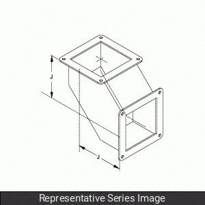 Wireway 90 Degree Elbow: 4 in Wd, 4 in Ht, Stainless Steel, Smooth Brushed