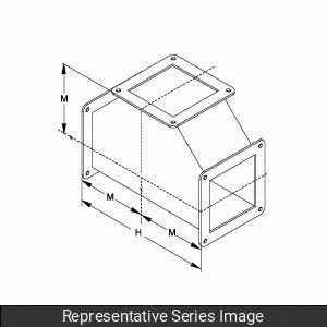 Wireway Tee: 4 in Wd, 4 in Ht, Stainless Steel, 10 in