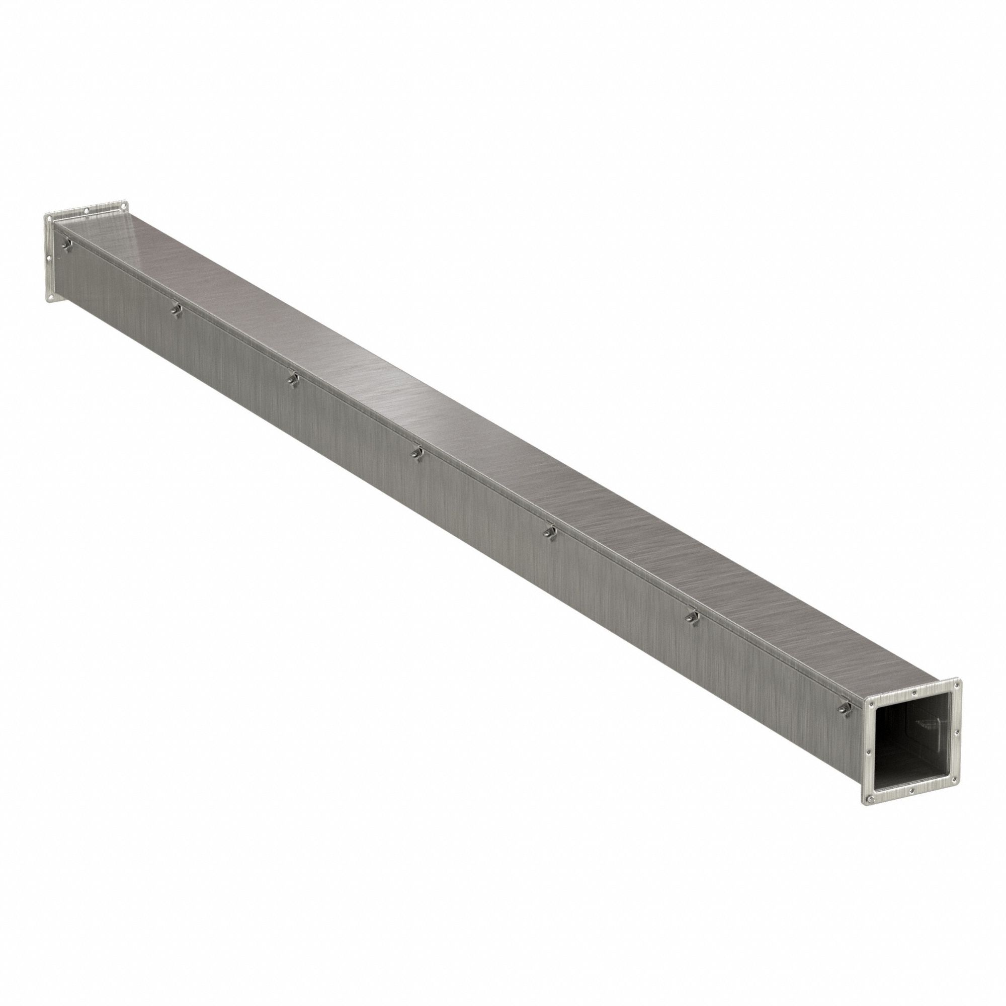 Straight Section Wireway: 6 in Wd, 6 in Ht, 120 in Lg, Stainless Steel