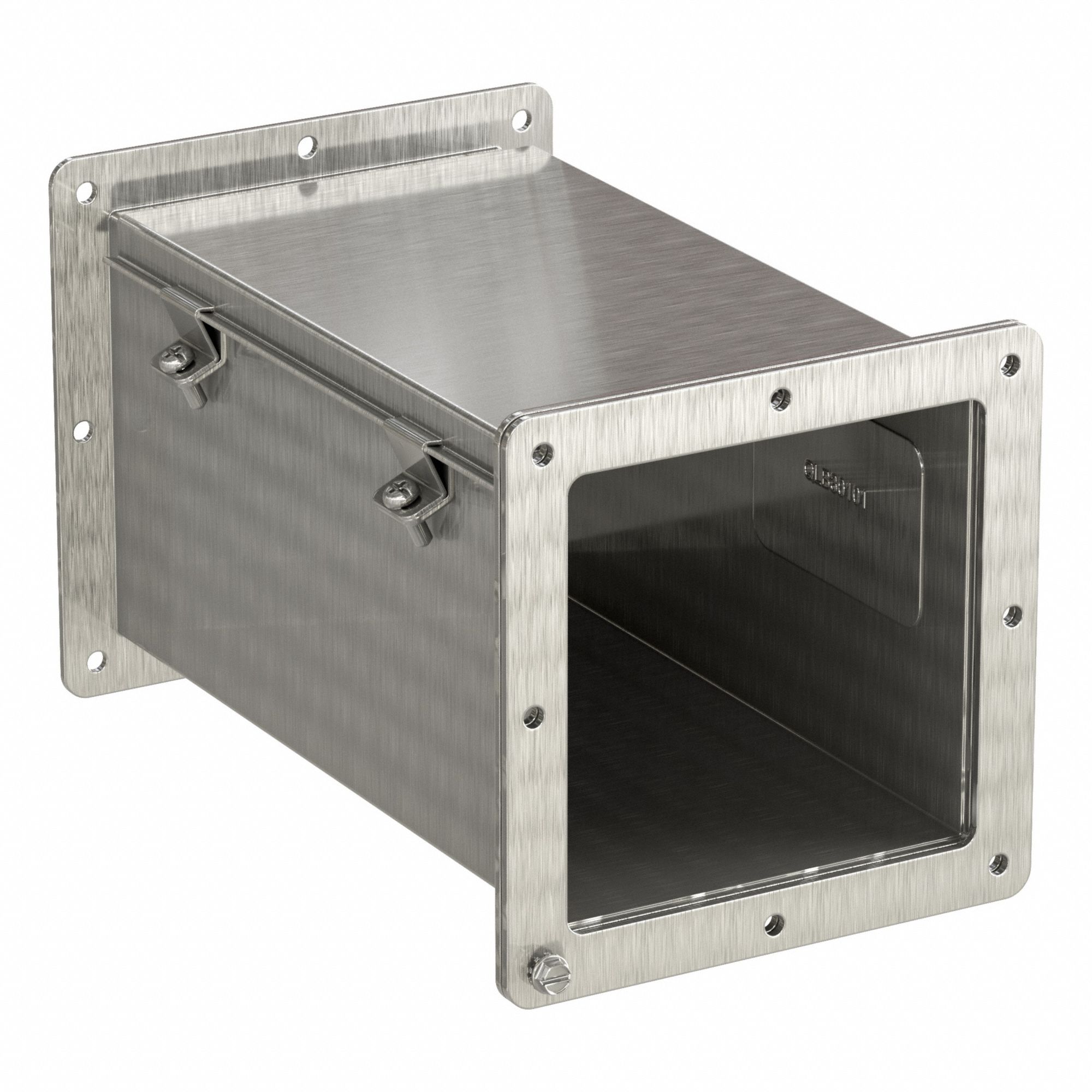 Straight Section Wireway: 6 in Wd, 6 in Ht, 12 in Lg, Stainless Steel