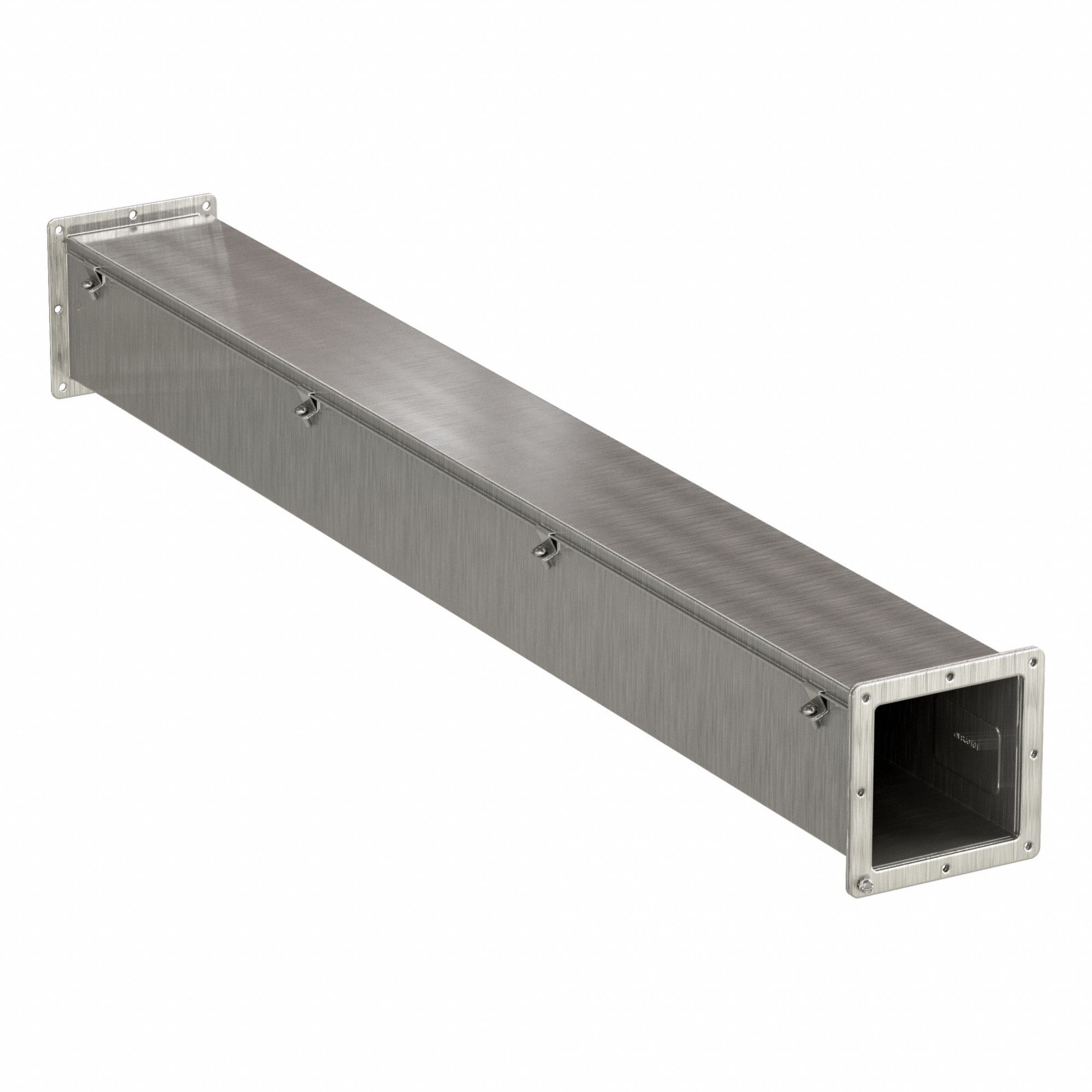Straight Section Wireway: 6 in Wd, 6 in Ht, 60 in Lg, Stainless Steel