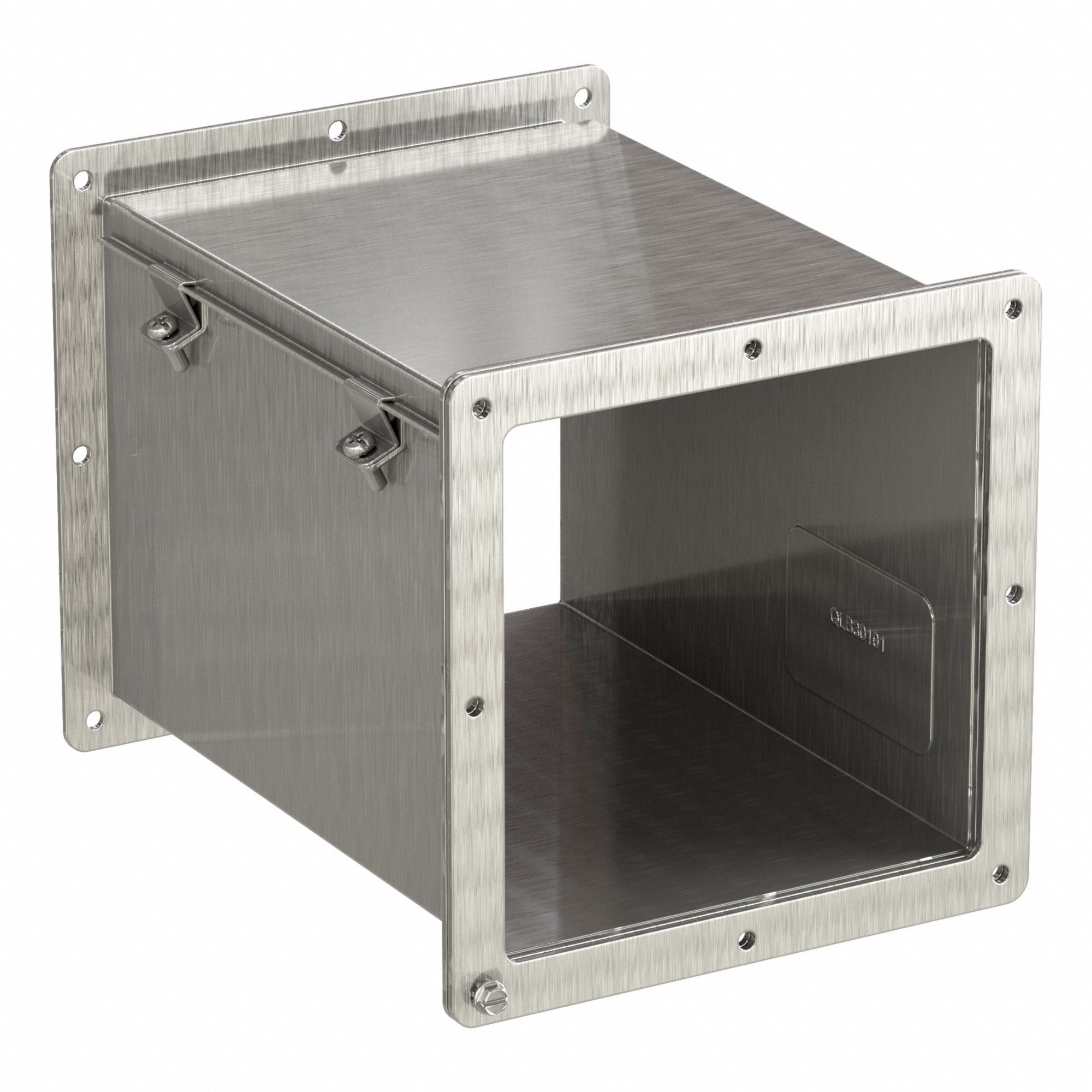 Straight Section Wireway: 8 in Wd, 8 in Ht, 12 in Lg, Stainless Steel