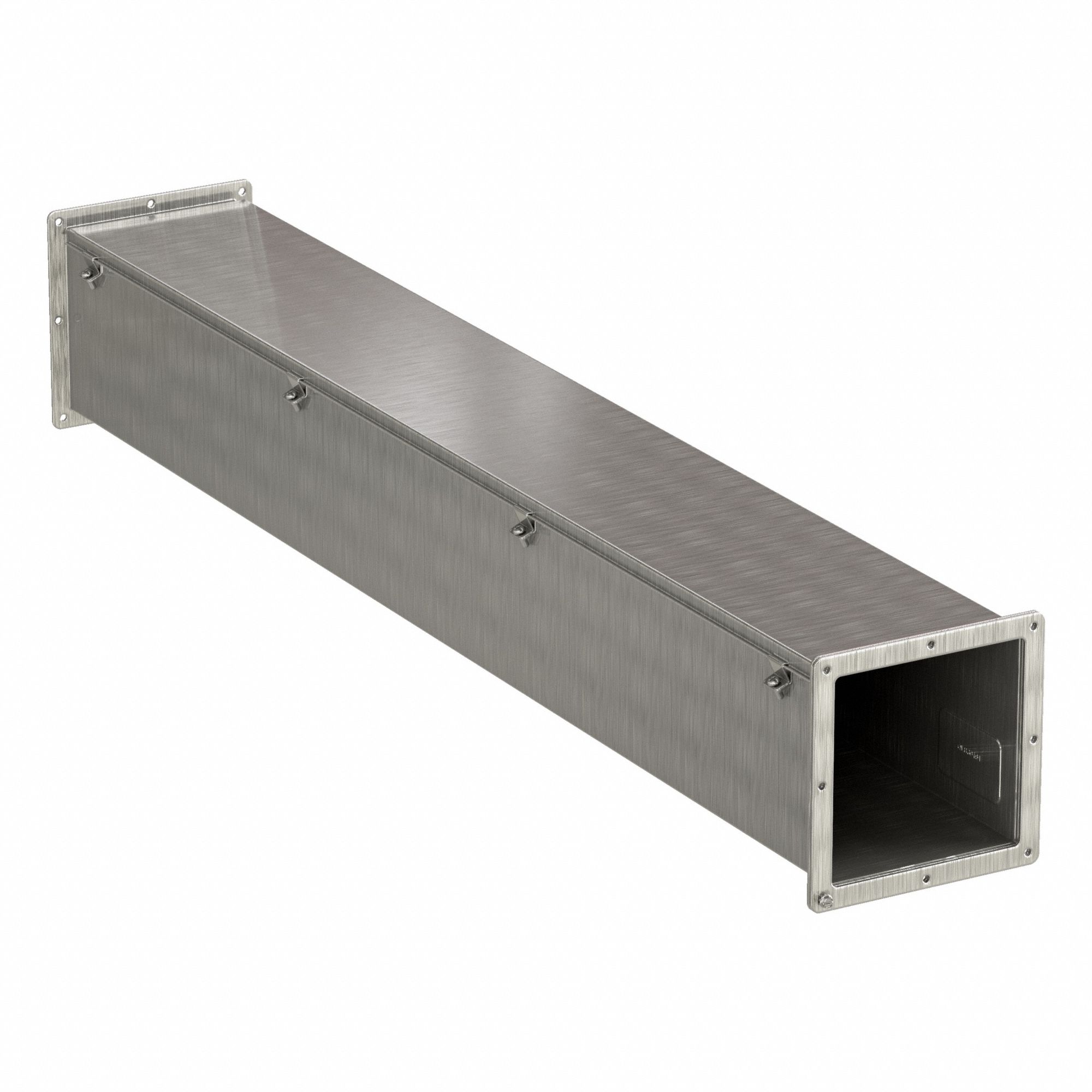 HAMMOND MANUFACTURING, 8 in Wd, 8 in Ht, Straight Section Wireway ...