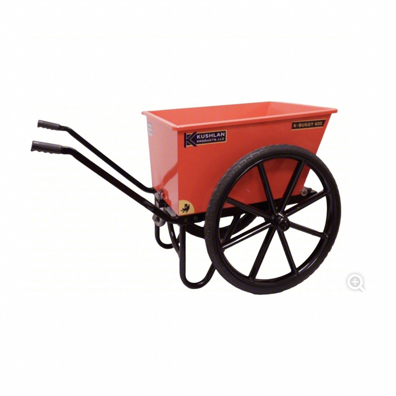 Wheelbarrow: Steel Tray, 8 cu ft Max Volume Capacity, 1, 000 lb Max Load Capacity