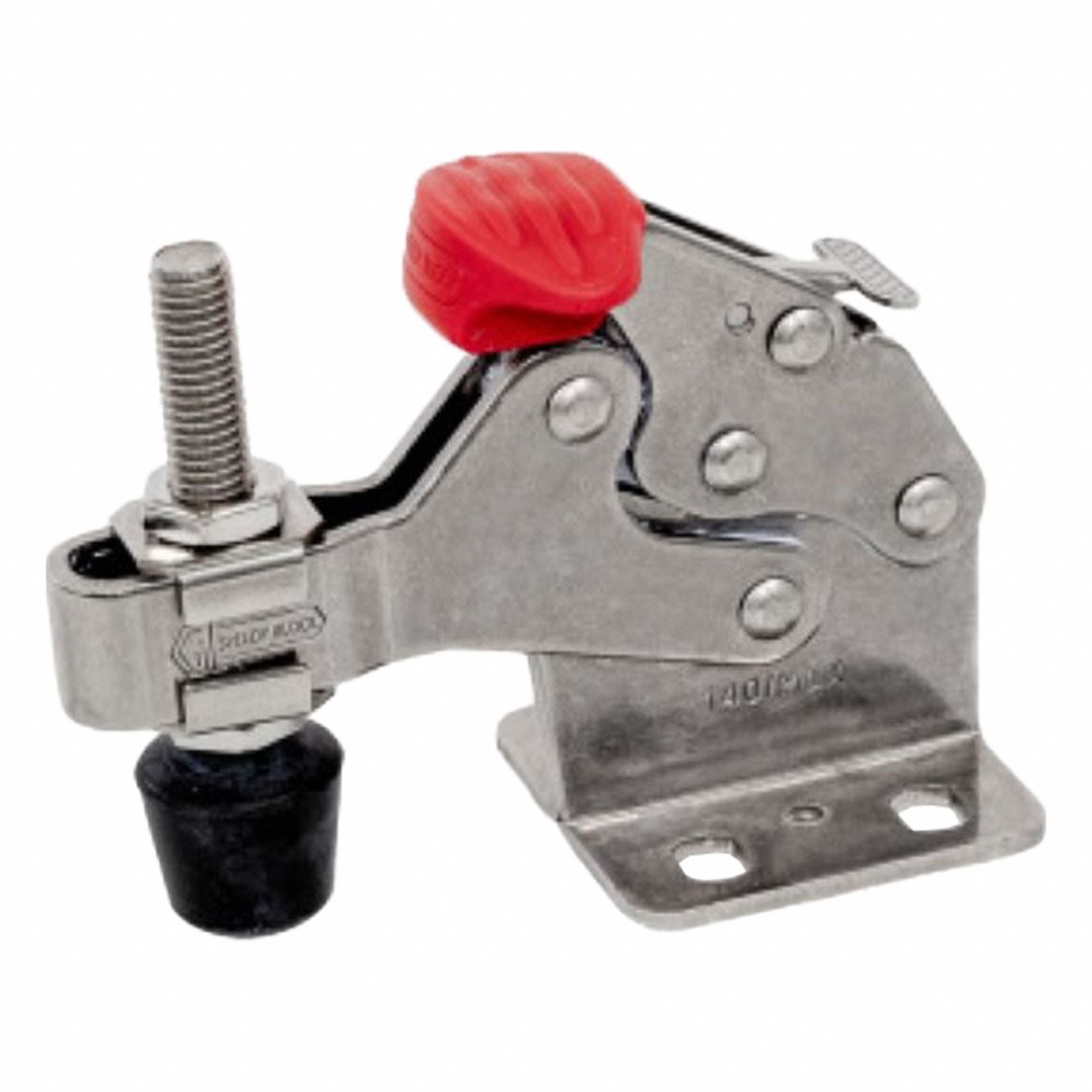 Horizontal Acting Toggle Clamp: Locking Horizontal  Handle, Flange Base Mounting, Locking