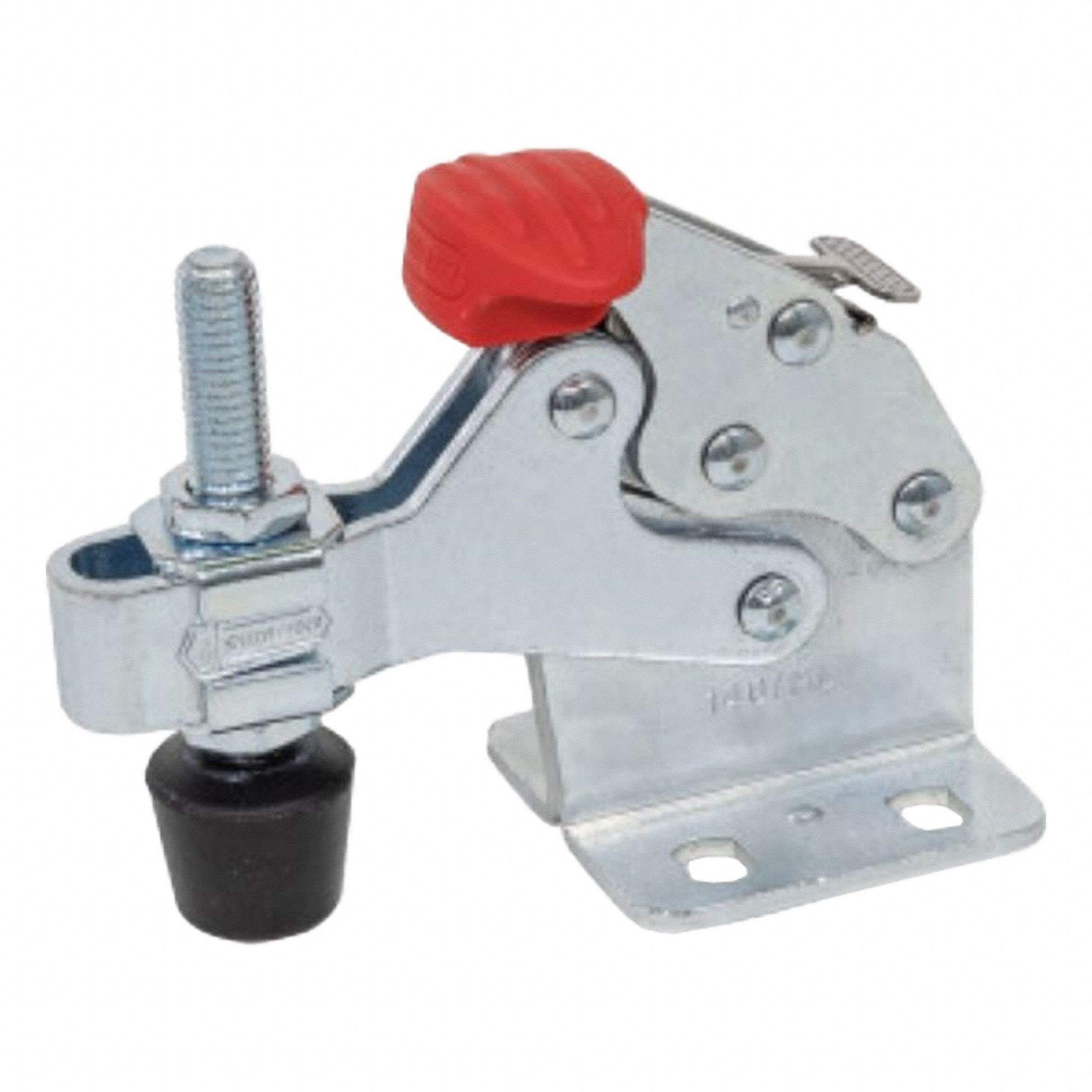 Horizontal Acting Toggle Clamp: Locking Horizontal  Handle, Flange Base Mounting, Locking