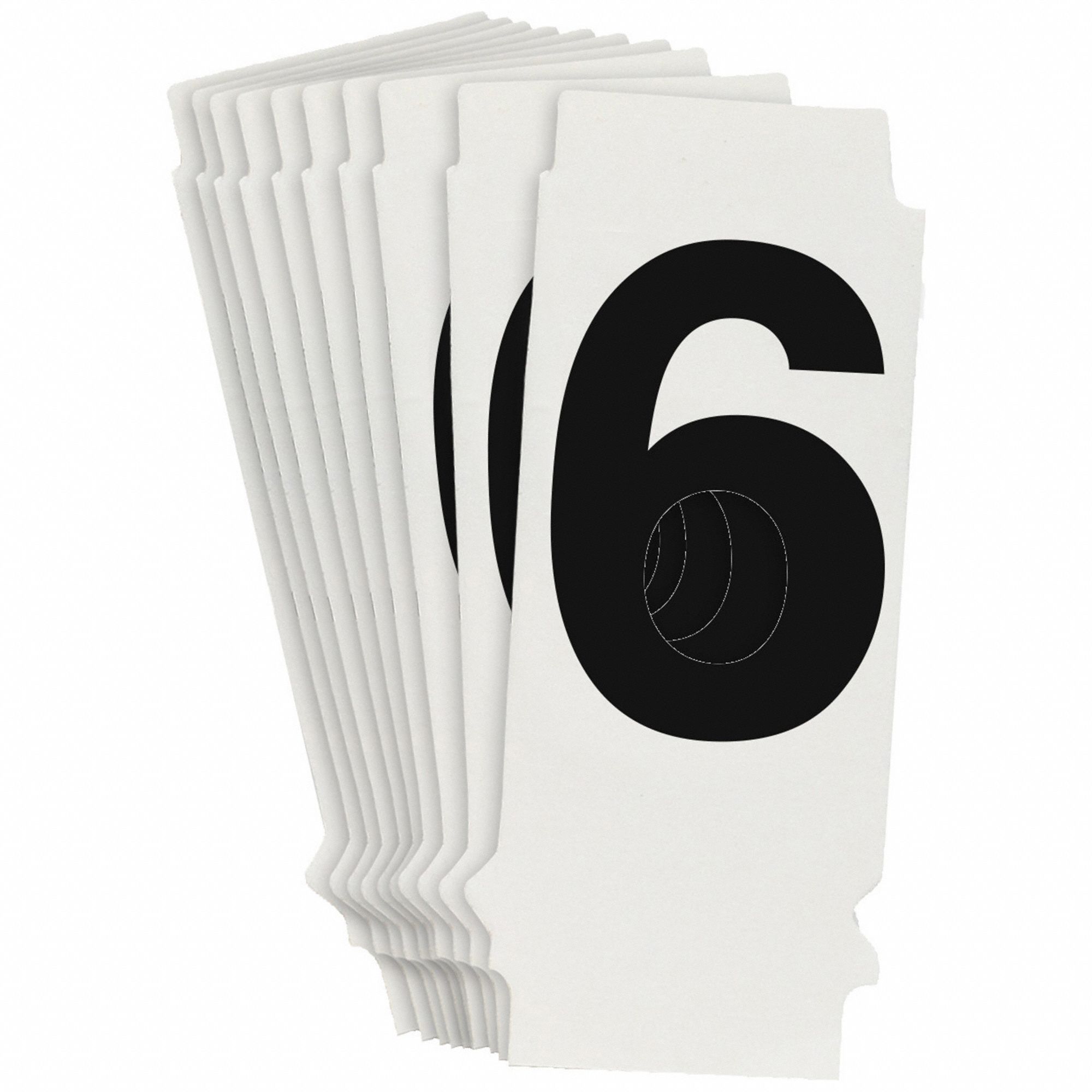 NumberLabel, 1-3/4inH, 7/8inW, PK10