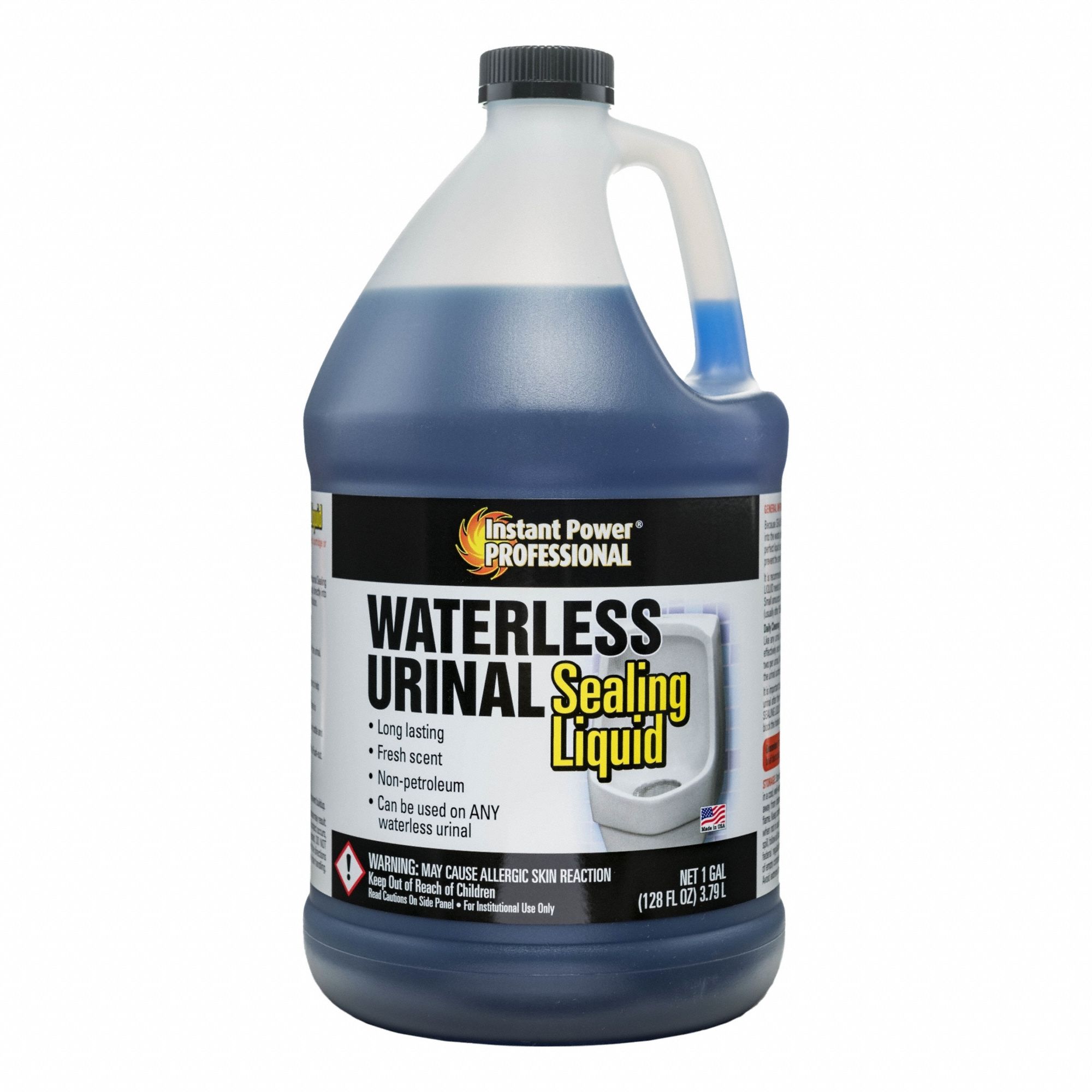 Waterless Urinal Sealant: Liquid, Dark Blue