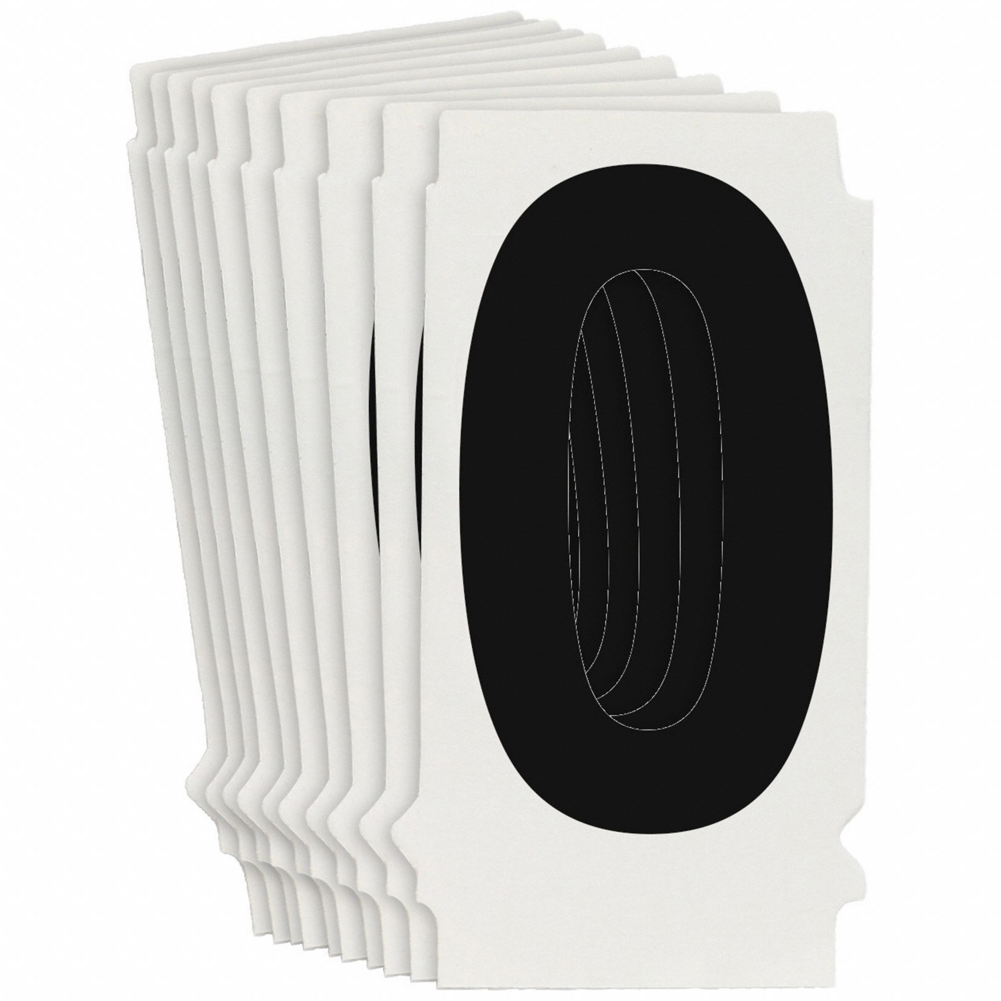 NumberLabel, 1-1/2inH, 1-3/8inW, PK10