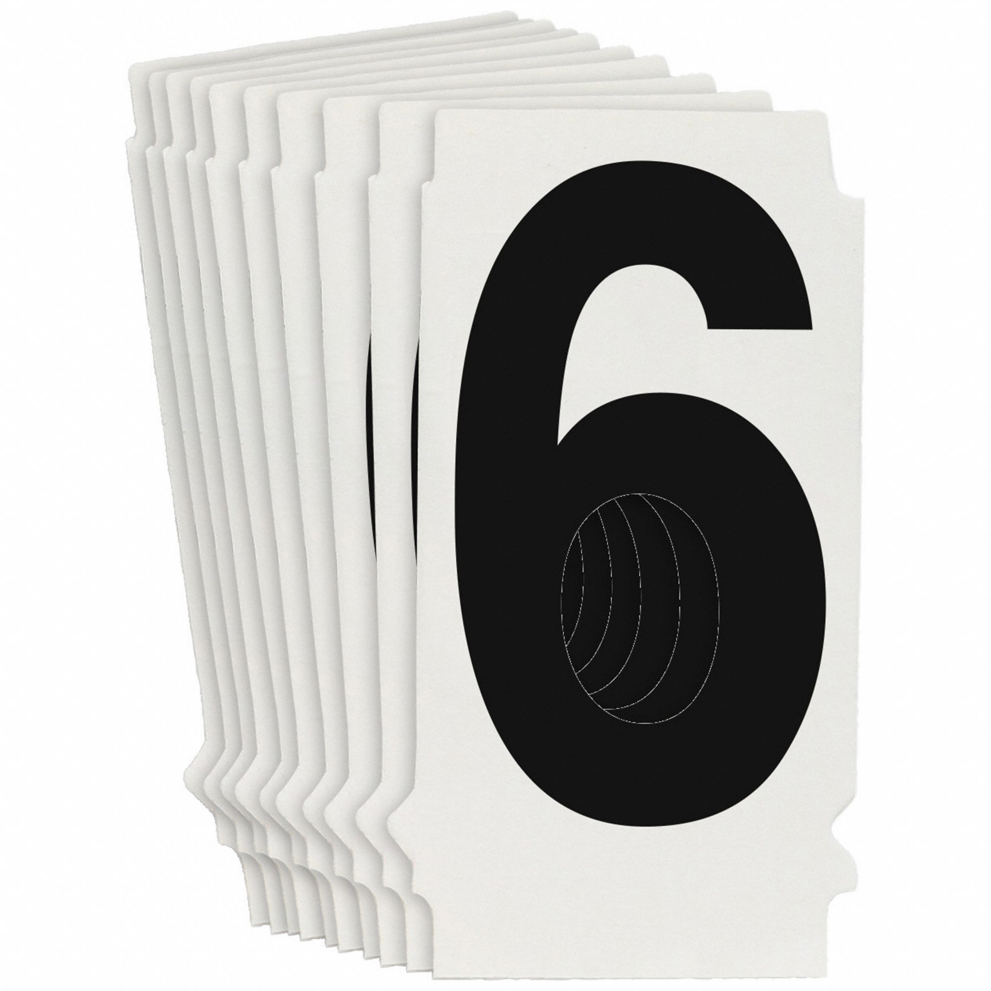 NumberLabel, 1-1/2inH, 1-3/8inW, PK10