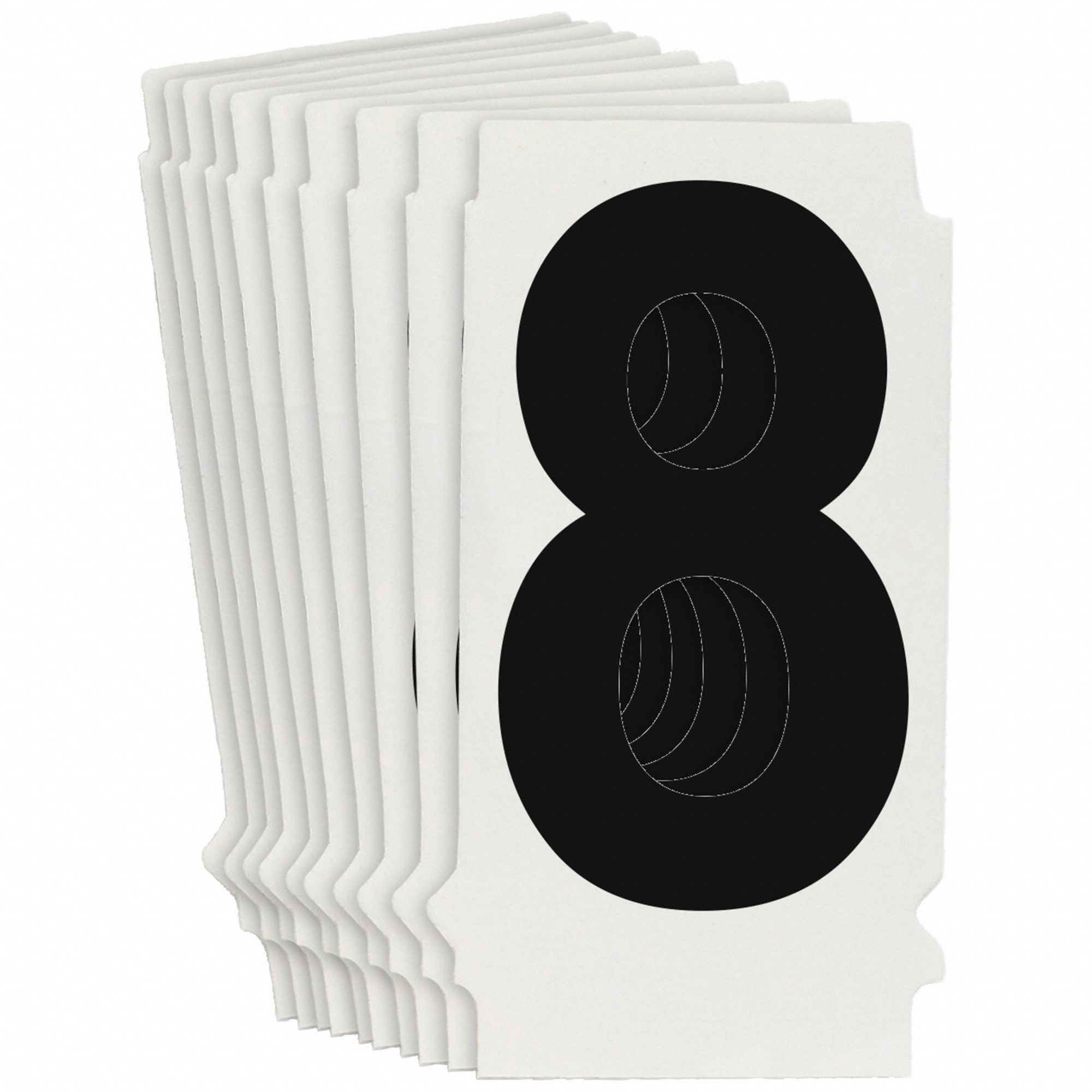 NumberLabel, 1-1/2inH, 1-3/8inW, PK10