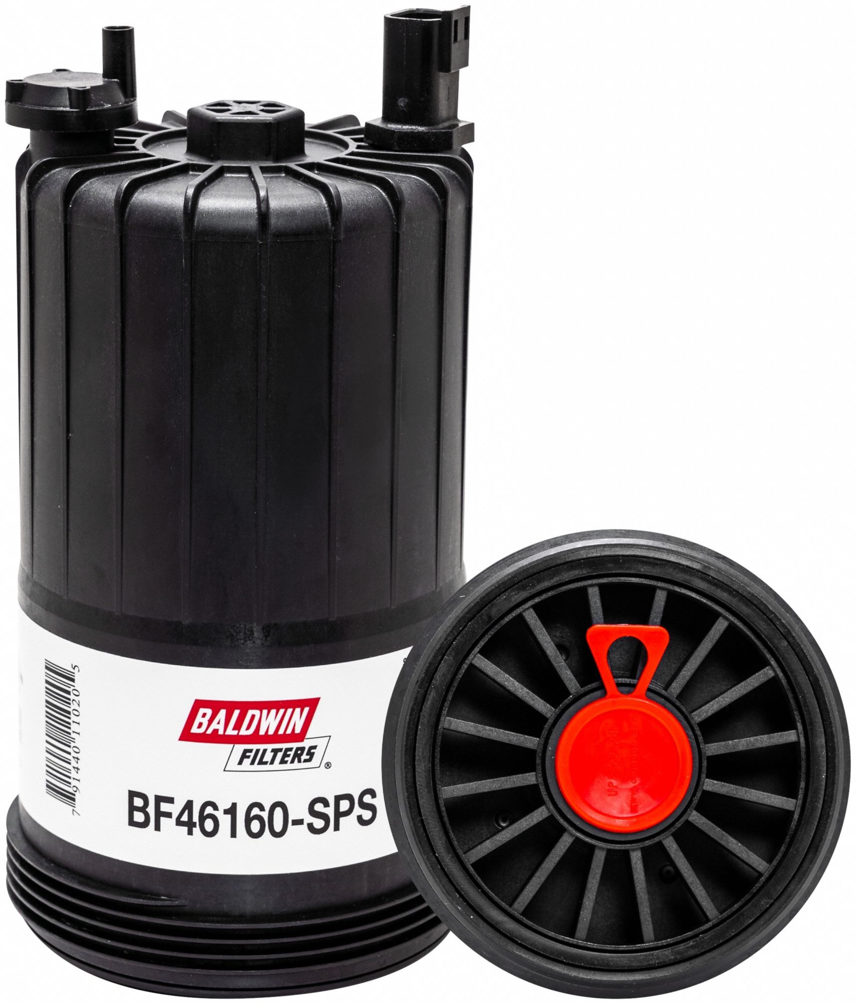 BALDWIN FILTERS Fuel/Water Separator Spin-on: Spin-On, 9 1/32 in Overall  Lg, 4 21/32 in Outside Dia