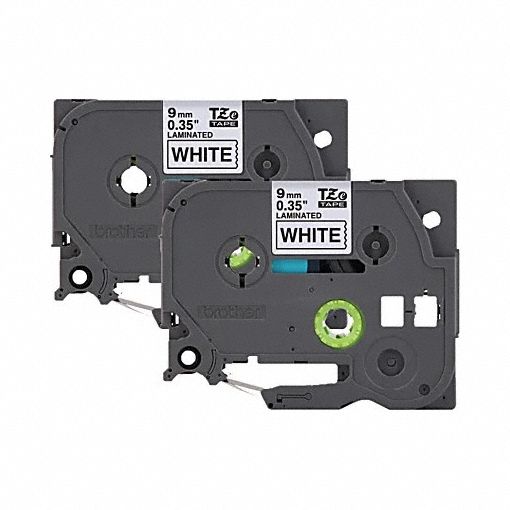 Combined Label and Ribbon Cartridge: 23/64 in x 26 1/4 ft, Polyester, White (Gloss), Indoor/Outdoor