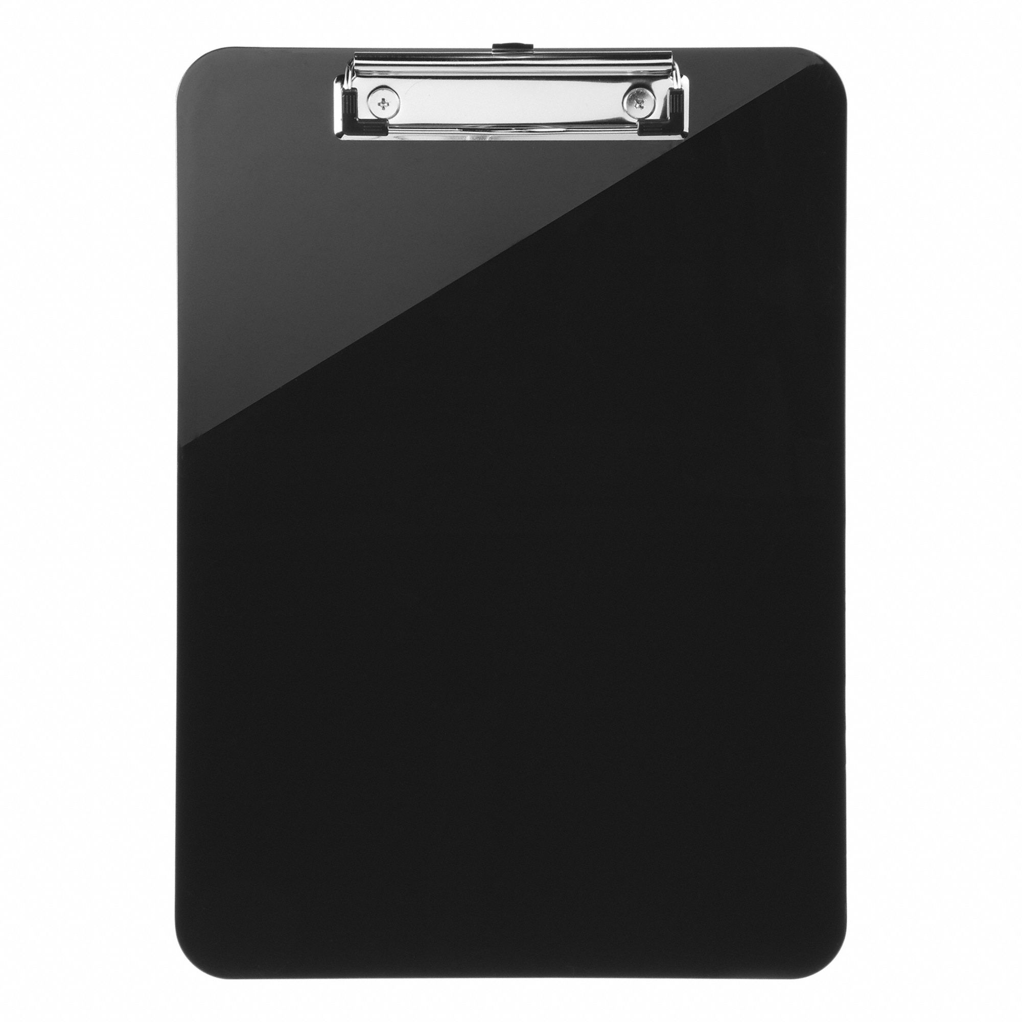 Clipboard: A4/Letter Paper Size Name, Plastic, 1/2 in Clip Capacity, 9 in Overall Wd, Black, Plastic