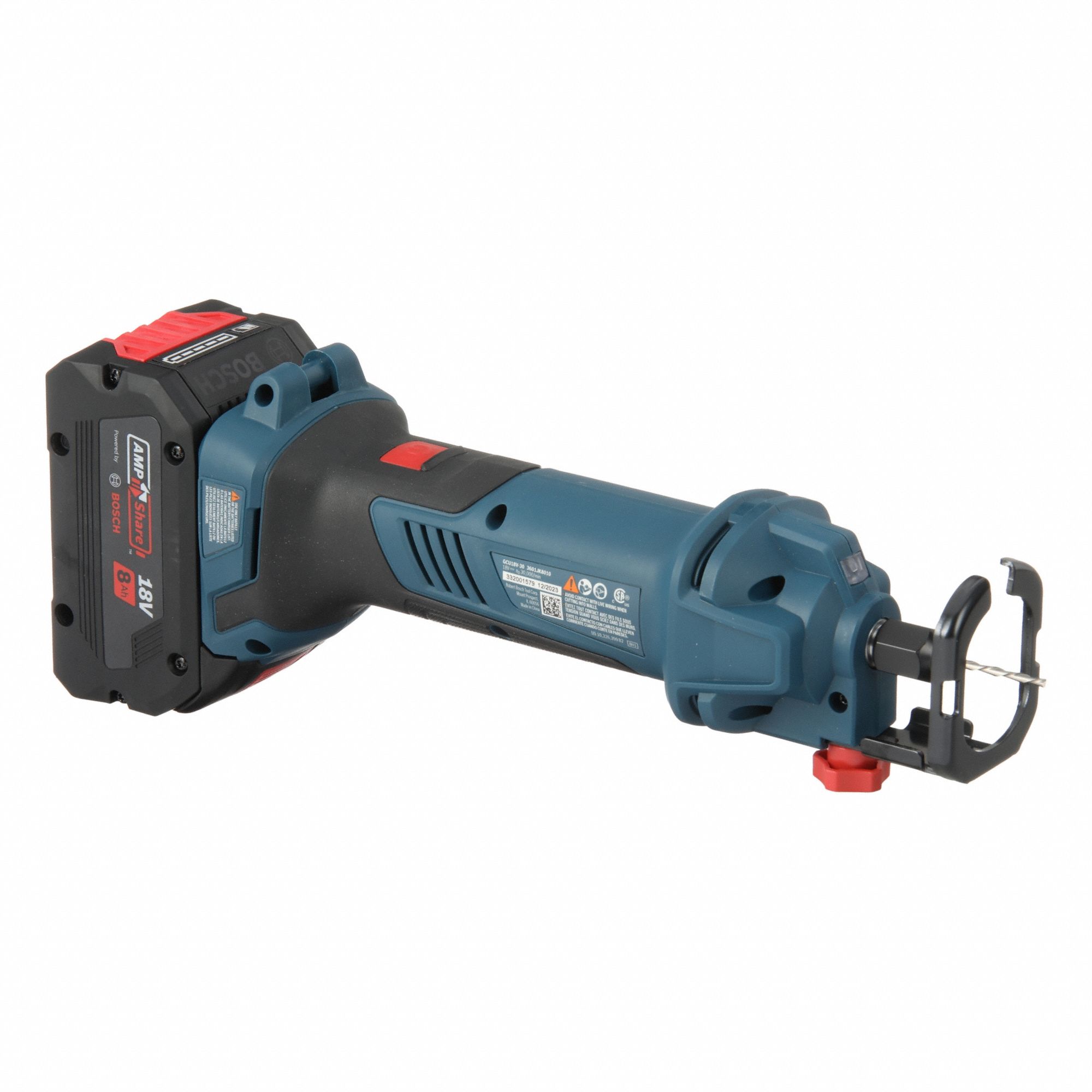 Cut-Out Tool: 30, 000 RPM Max. Speed, 1/4 in_1/8 in_5/32 in Collet Size, Adj Dp Guide, 18V DC