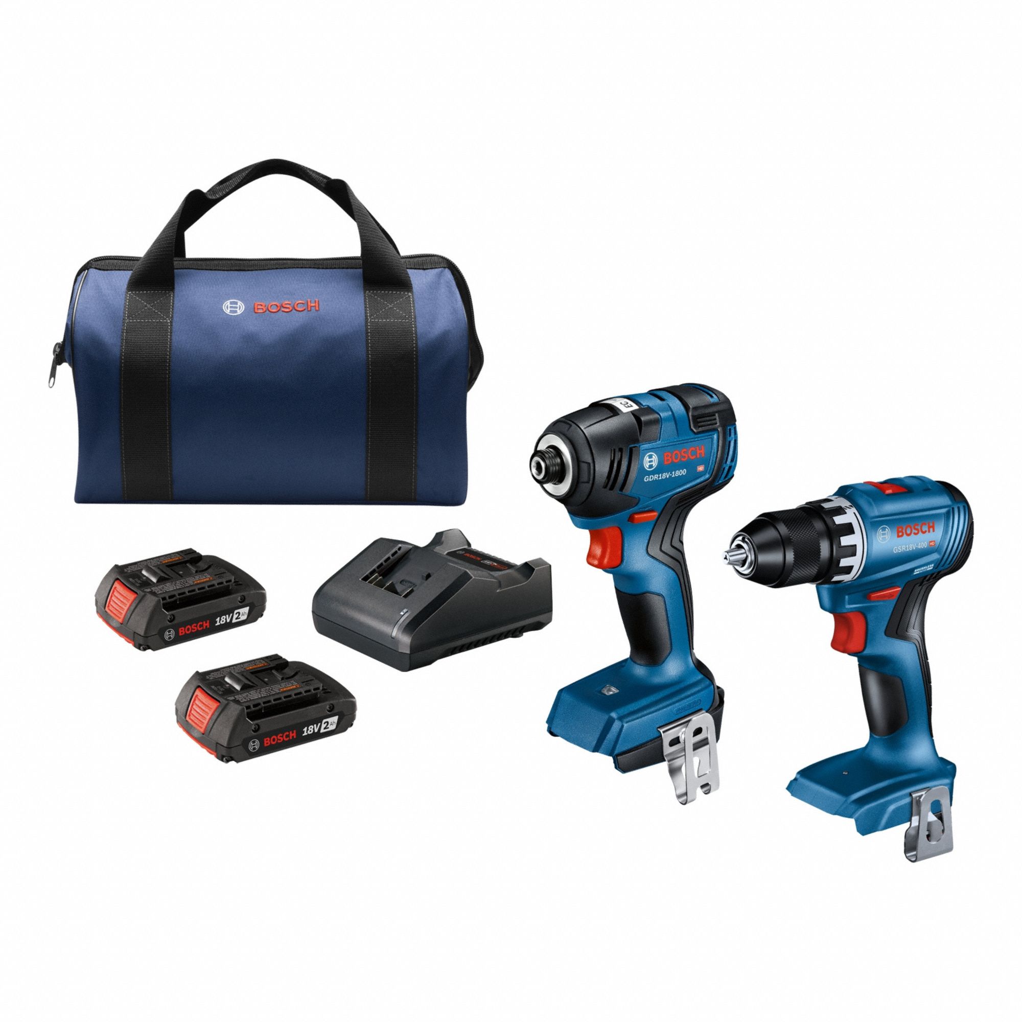 Cordless Tool Combination Kit: 2 Tools, Impact Driver, 18 V DC Volt, Battery Included