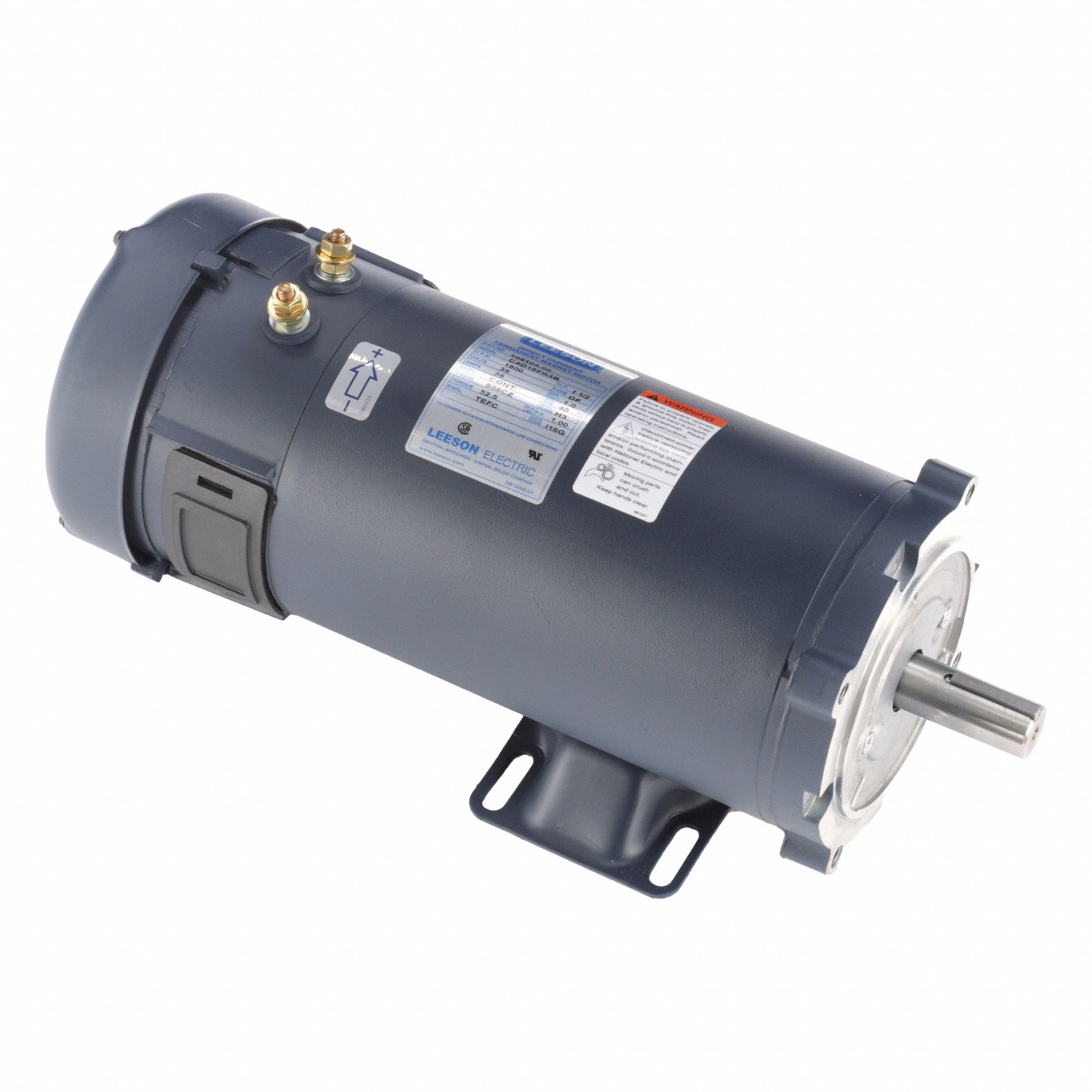 DC Permanent Magnet Motor: 1 1/2 HP, 1, 800 Nameplate RPM, S56CZ Frame, Rigid Base Mounting