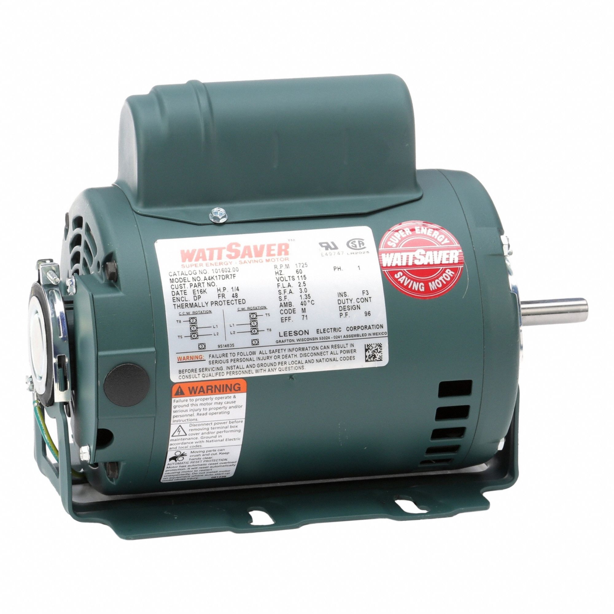Direct Drive Blower Motor: 1 Speed, Open Drip Proof, Cradle Base Mount, 1/4 hp Horsepower