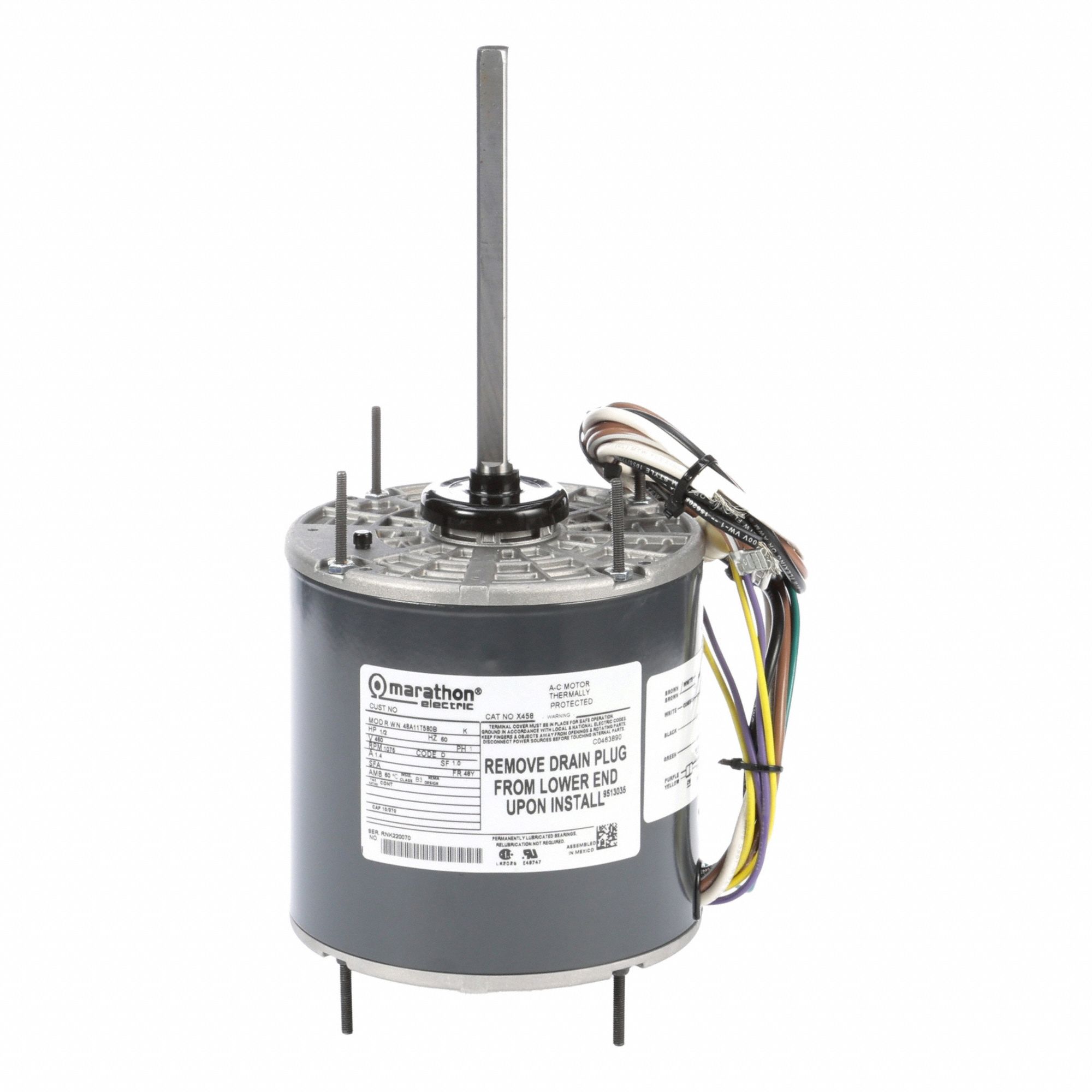 CONDENSER FAN MOTOR,460V AC