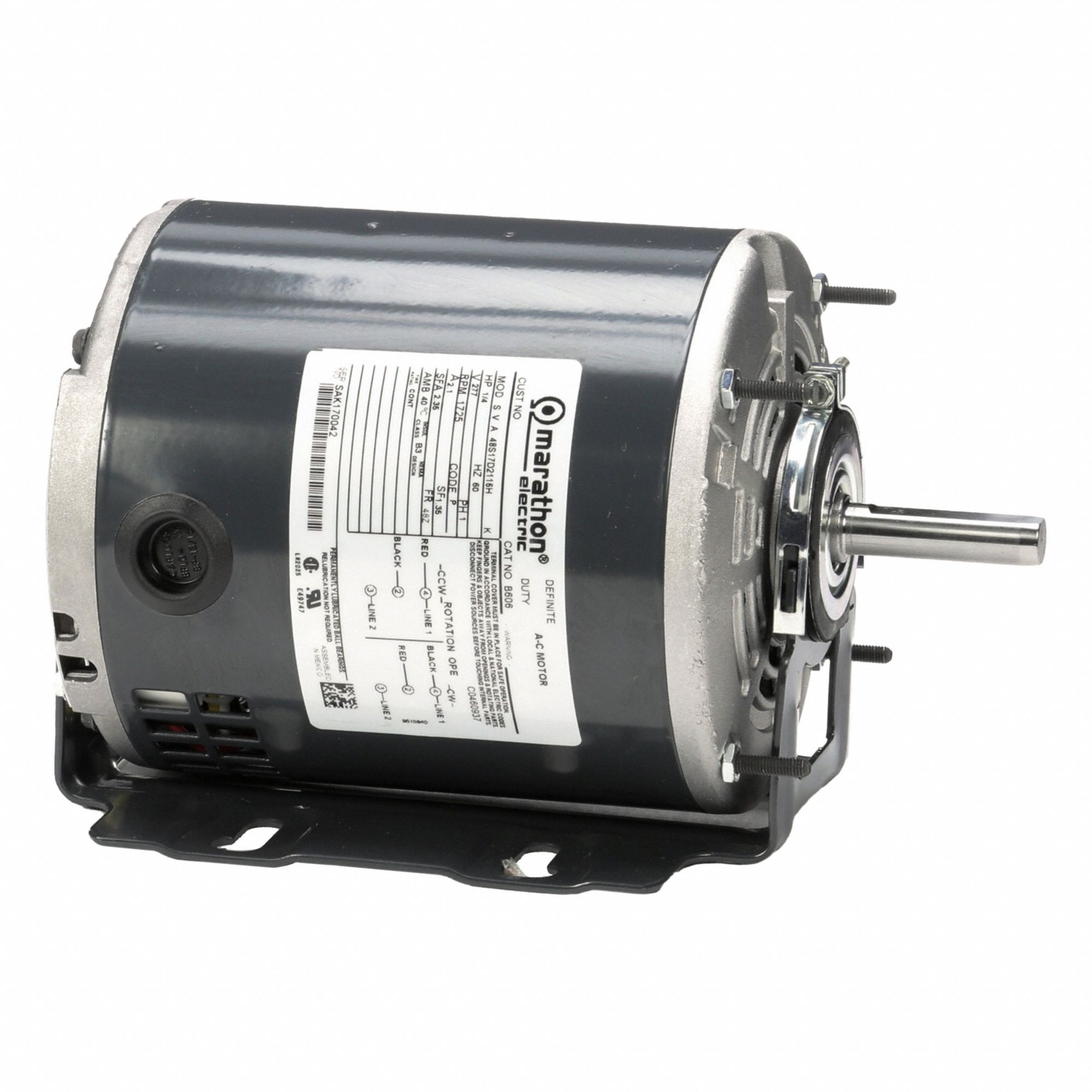Direct Drive Blower Motor: 1 Speed, Open Drip Proof, Cradle Base Mount, 1/4 hp Horsepower