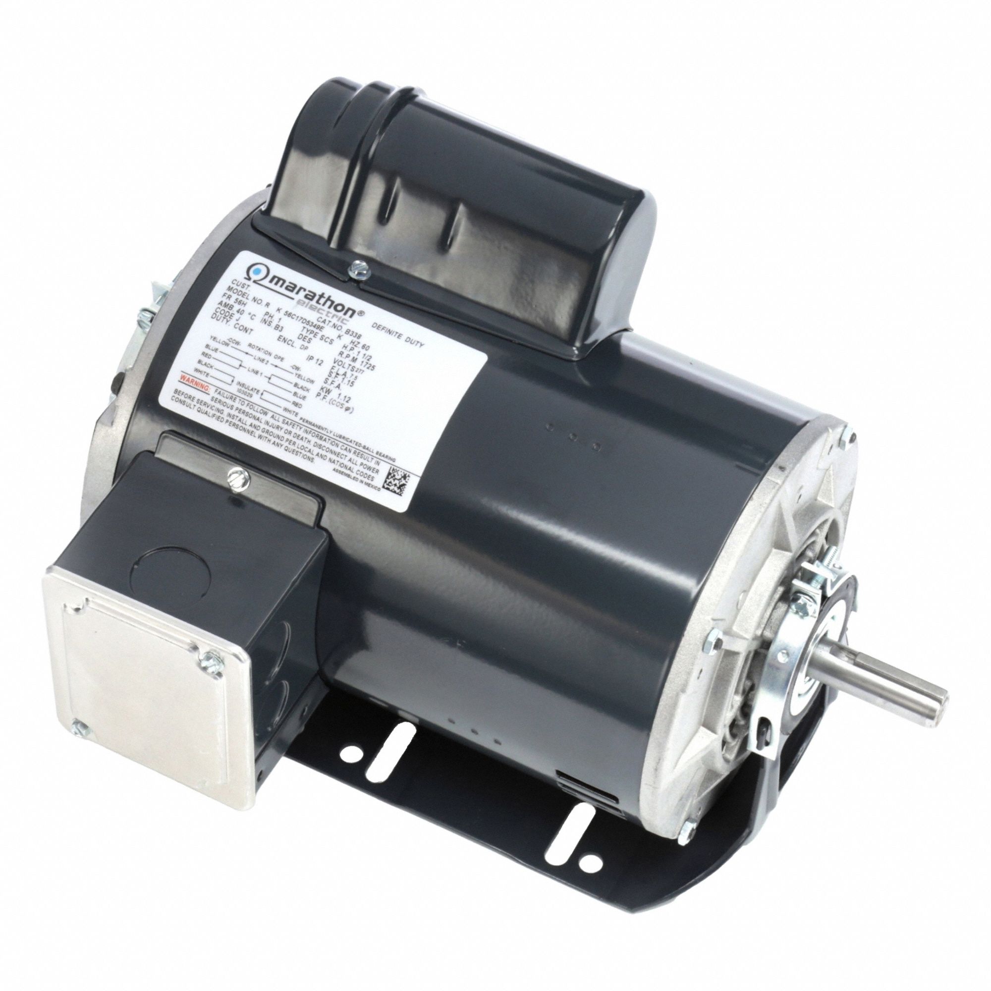 Direct Drive Blower Motor: 1 Speed, Open Drip Proof, Cradle Base Mount, 1 1/2 hp Horsepower