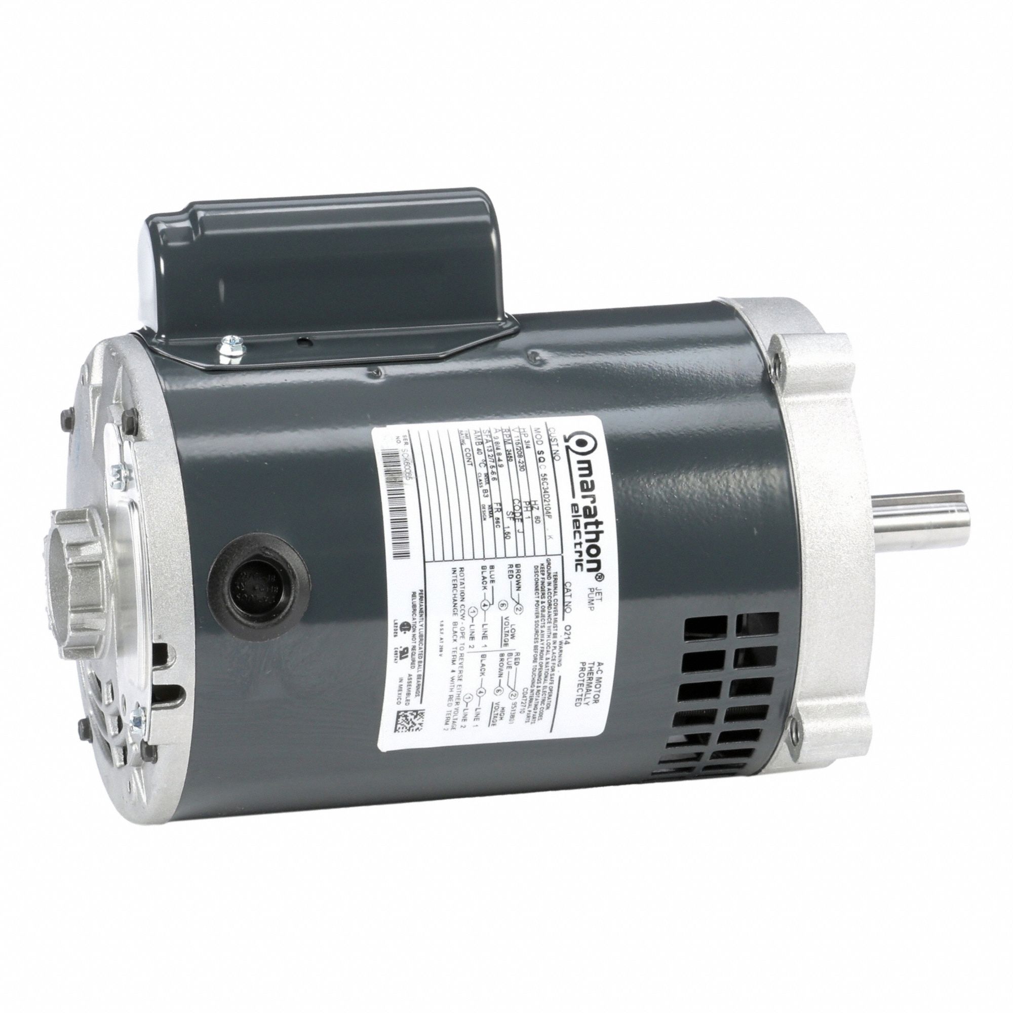 Direct Drive Blower Motor: 1 Speed, Open Drip Proof, C-Face Mount, 3/4 hp Horsepower, Auto