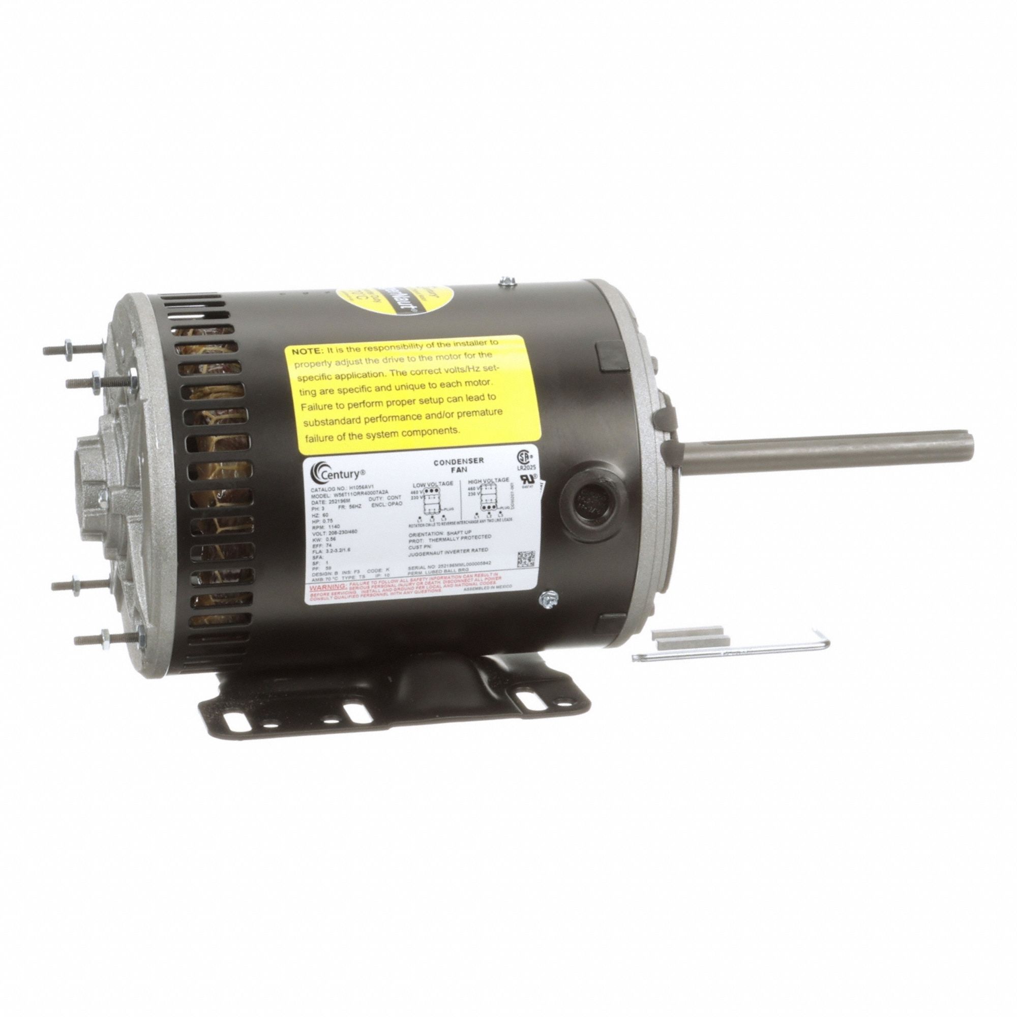 Condenser Fan Motor,  3/4 hp