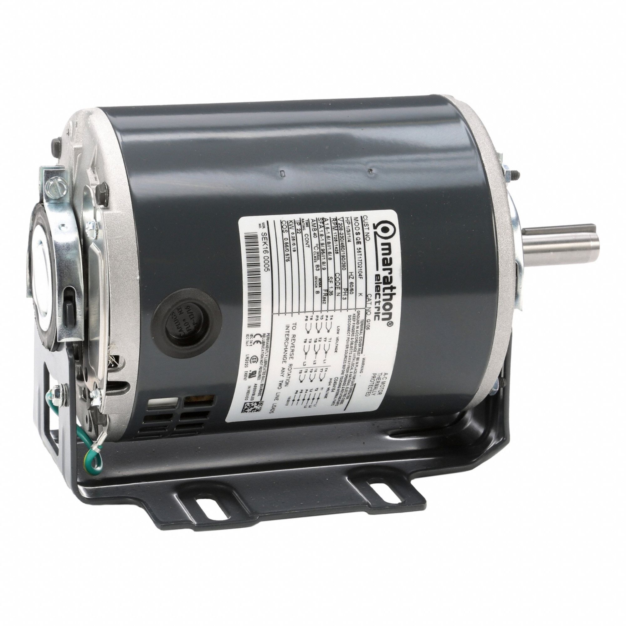 Direct Drive Blower Motor: 1 Speed, Open Drip Proof, Cradle Base Mount, 1, 725 RPM RPM, Auto