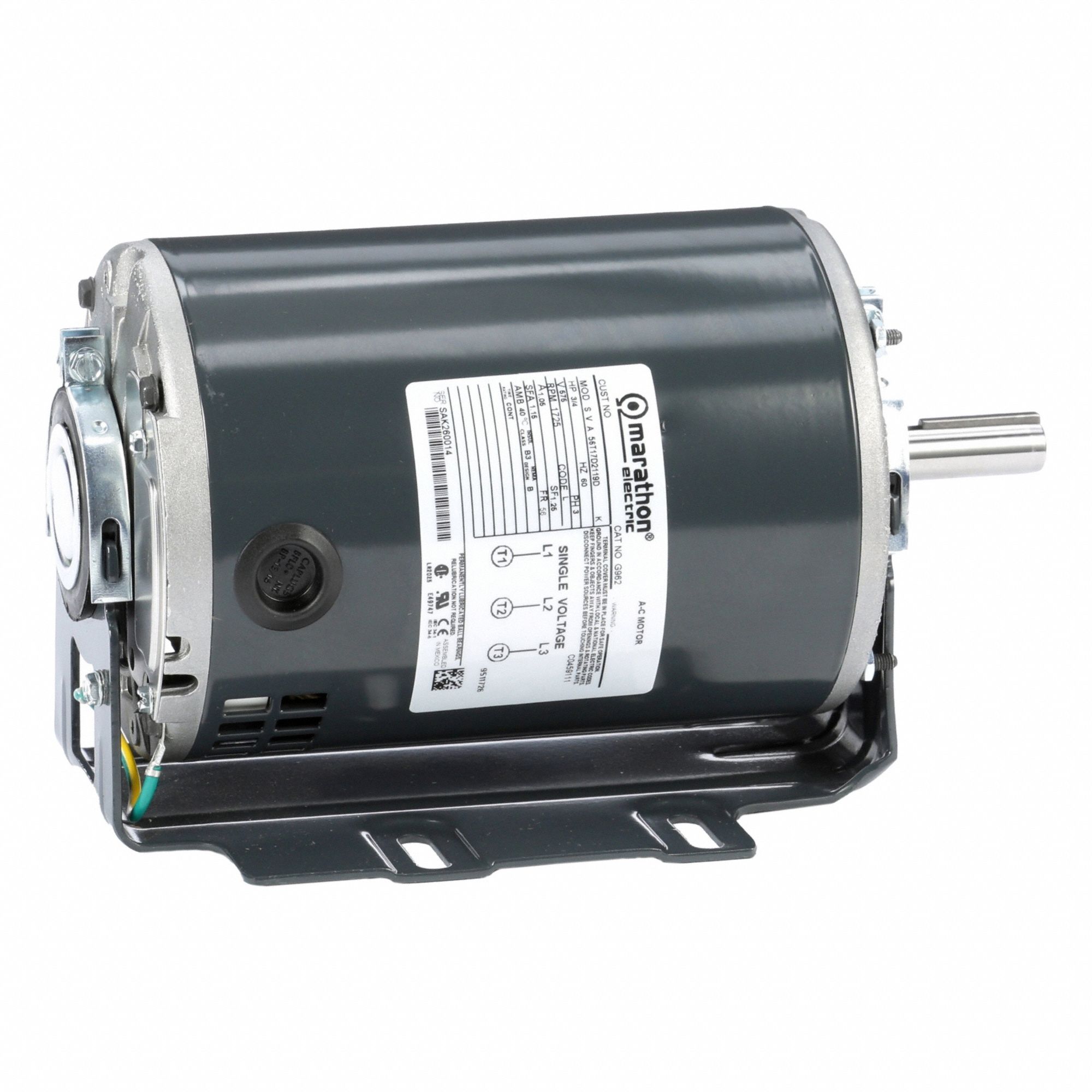 Direct Drive Blower Motor: 1 Speed, Open Drip Proof, Cradle Base Mount, 3/4 hp Horsepower