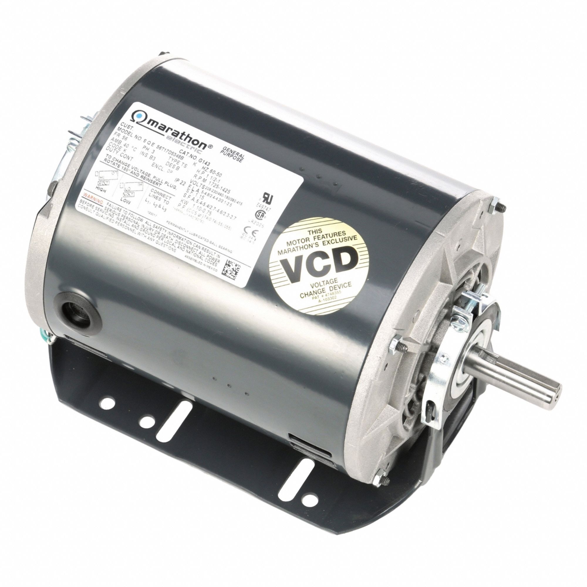 Direct Drive Blower Motor: 1 Speed, Open Drip Proof, Cradle Base Mount, 1 1/2 hp Horsepower