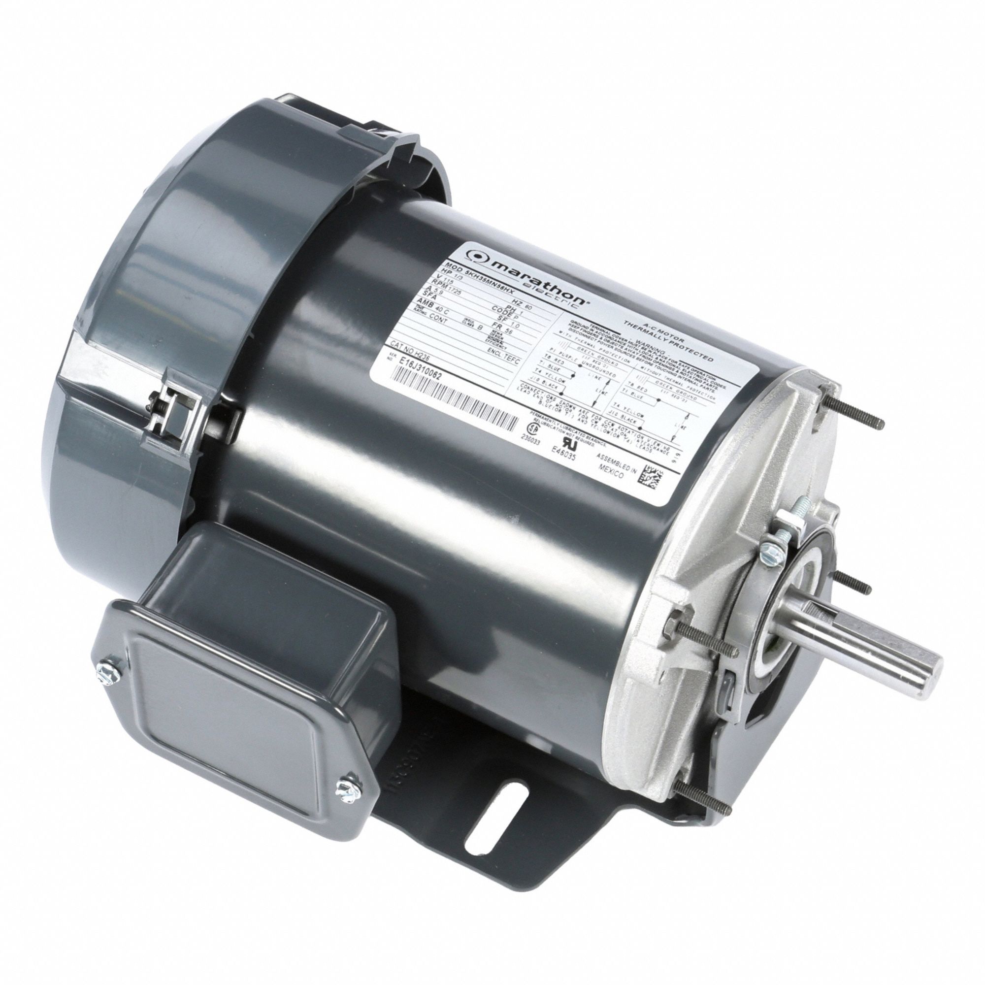 Direct Drive Blower Motor: Cradle Base, Split-Phase, Single Phase, 1/3 hp, 1, 725 RPM, 115V AC