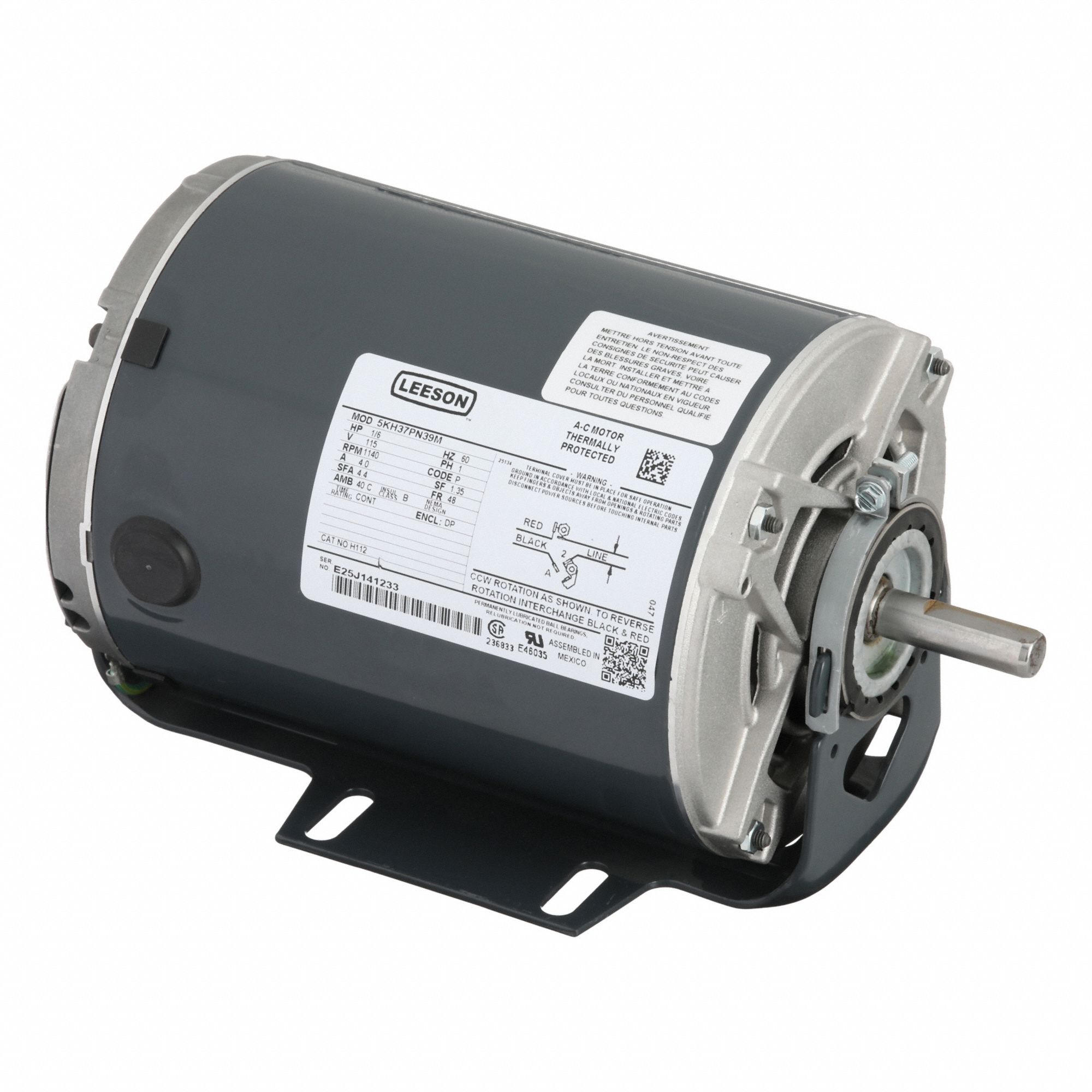 Direct Drive Blower Motor: 1 Speed, Open Drip Proof, Cradle Base Mount, 11/64 hp Horsepower