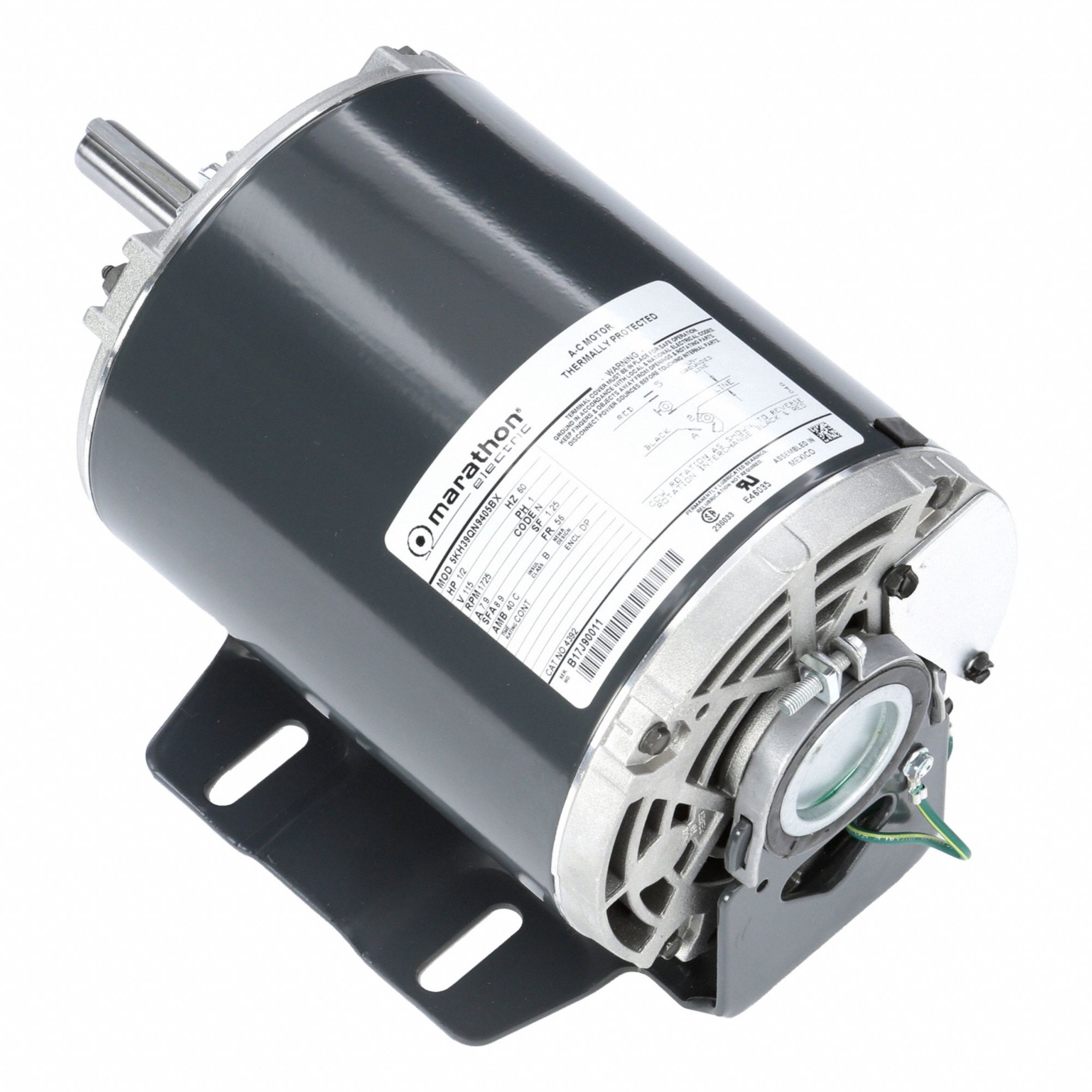 Direct Drive Blower Motor: 1 Speed, Open Drip Proof, Cradle Base Mount, 1/2 hp Horsepower
