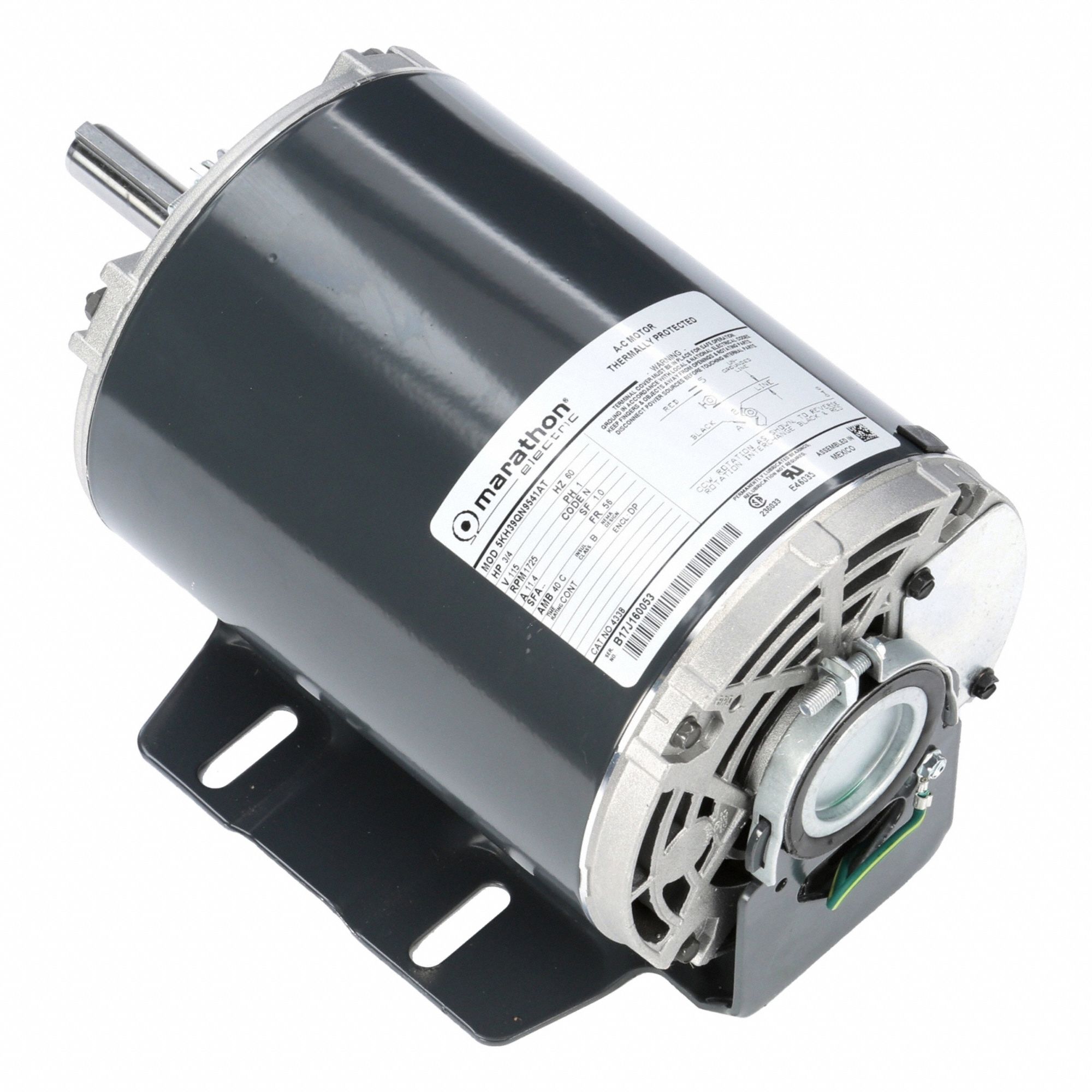 Direct Drive Blower Motor: 1 Speed, Open Drip Proof, Cradle Base Mount, 3/4 hp Horsepower