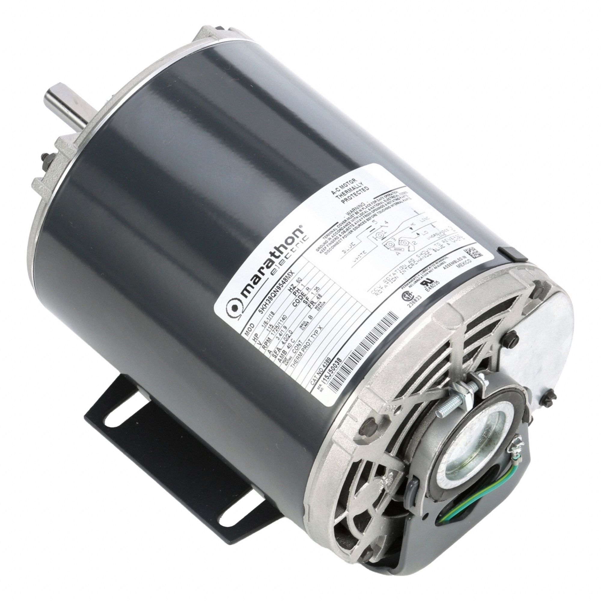 Direct Drive Blower Motor: 2 Speed, Open Drip Proof, Cradle Base Mount, 1, 725/1, 140 RPM RPM