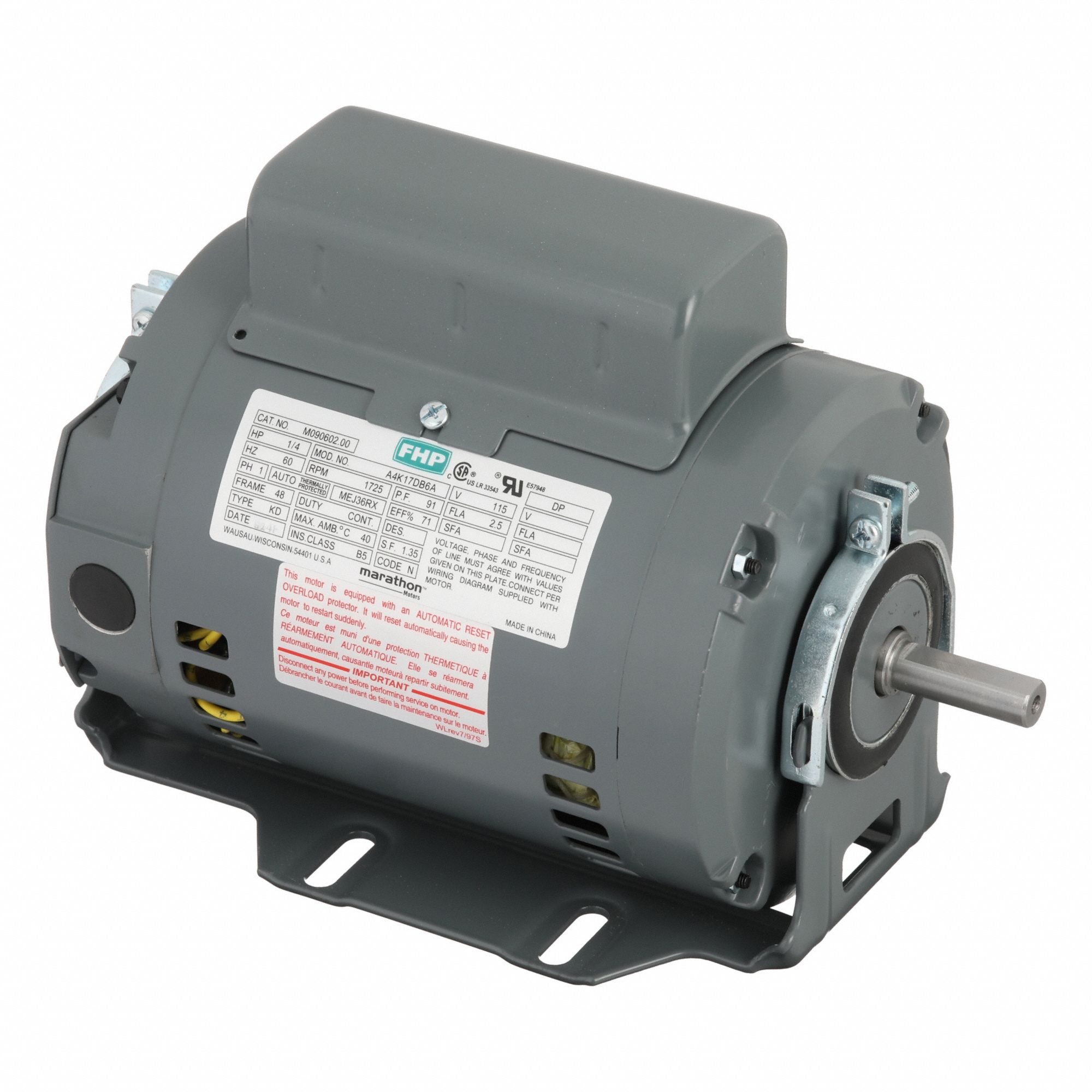 Direct Drive Blower Motor: 1 Speed, Open Drip Proof, Cradle Base Mount, 1/4 hp Horsepower
