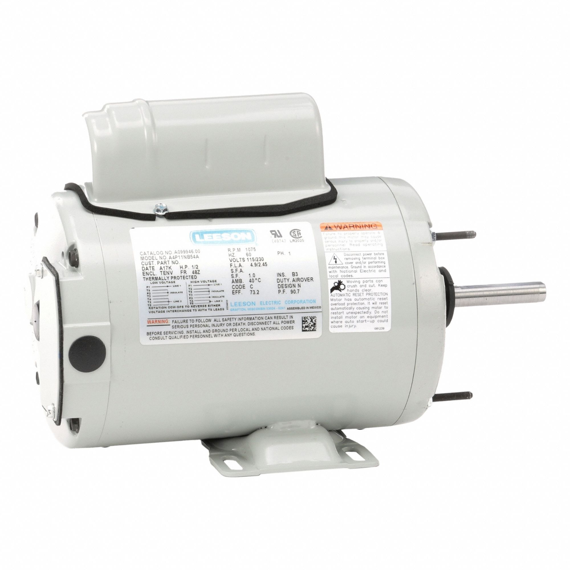 Farm Duty Motor,  48Z,  1/2 hp