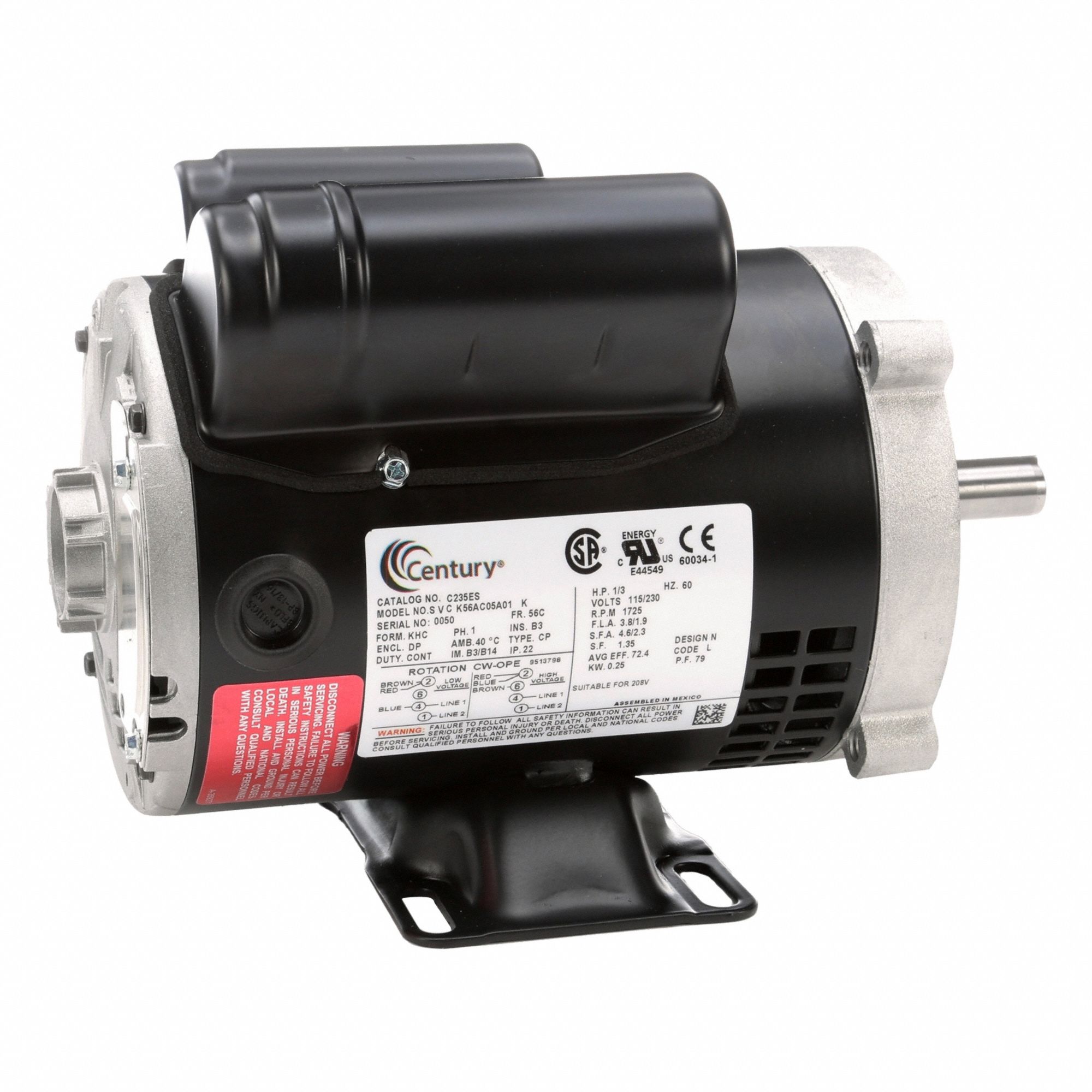 GeneralPurposeMotor 1/3hp 1725RPM 56C